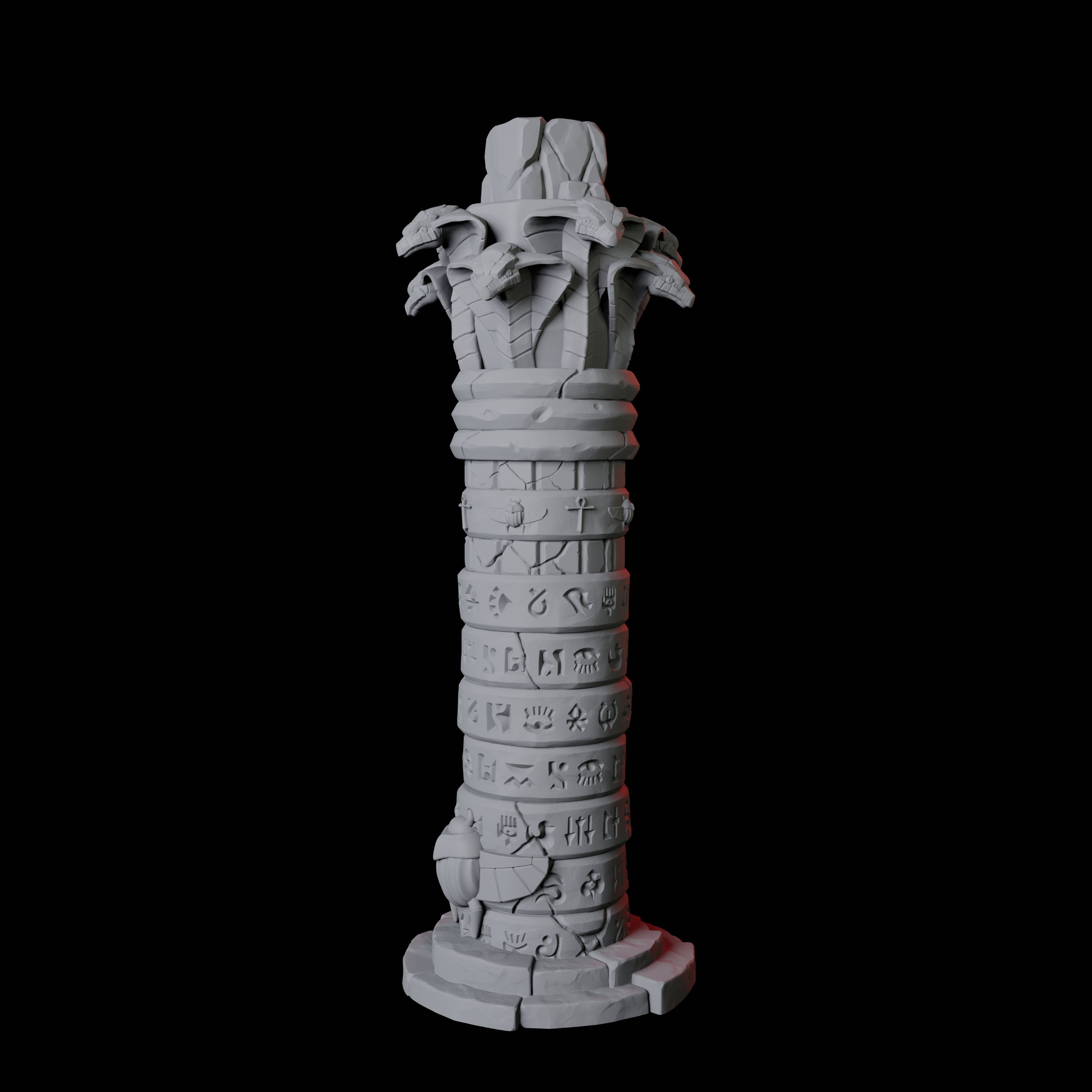 Ancient Egyptian Pillar B Miniature for Dungeons and Dragons, Pathfinder or other TTRPGs