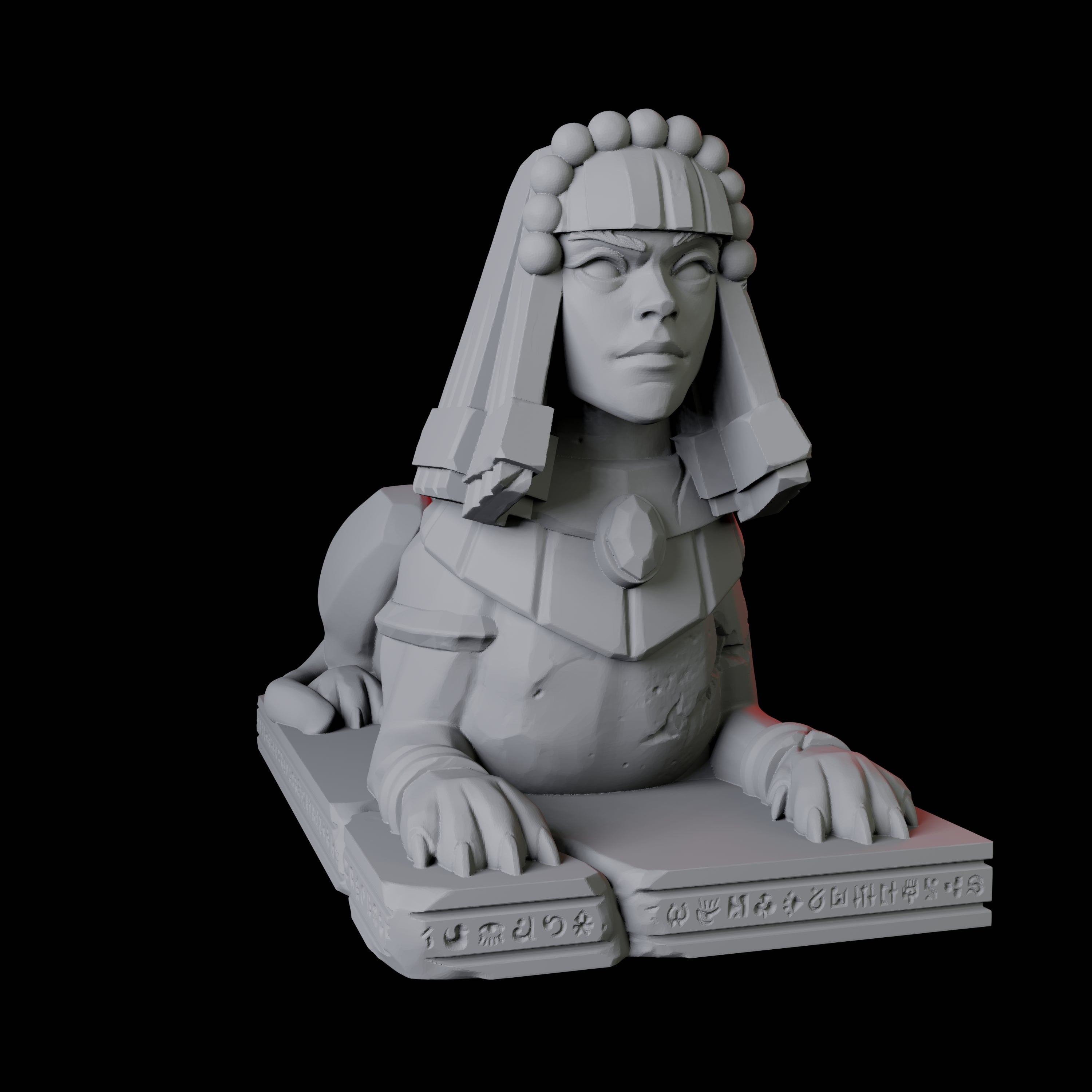 Ancient Egyptian Sphynx Statue Miniature for Dungeons and Dragons, Pathfinder or other TTRPGs