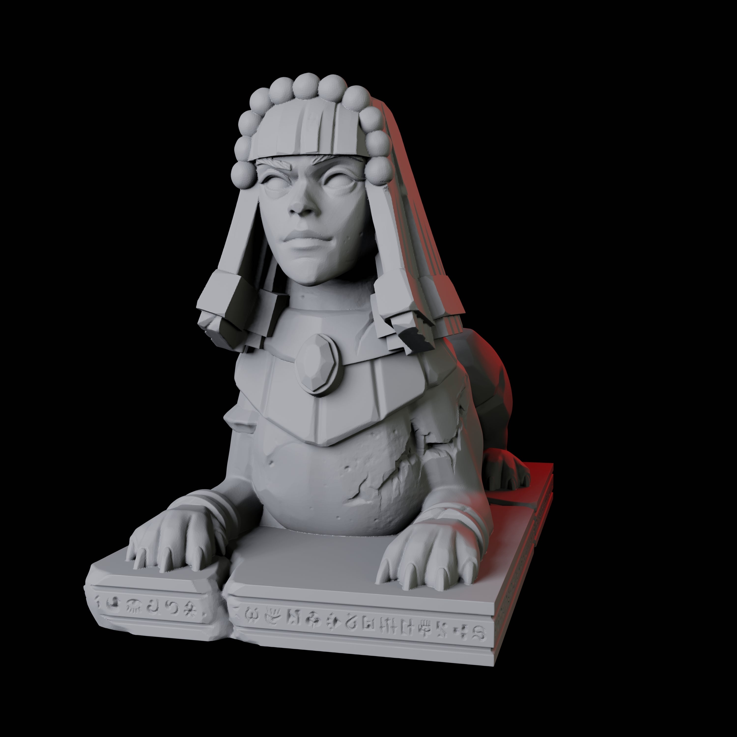 Ancient Egyptian Sphynx Statue Miniature for Dungeons and Dragons, Pathfinder or other TTRPGs