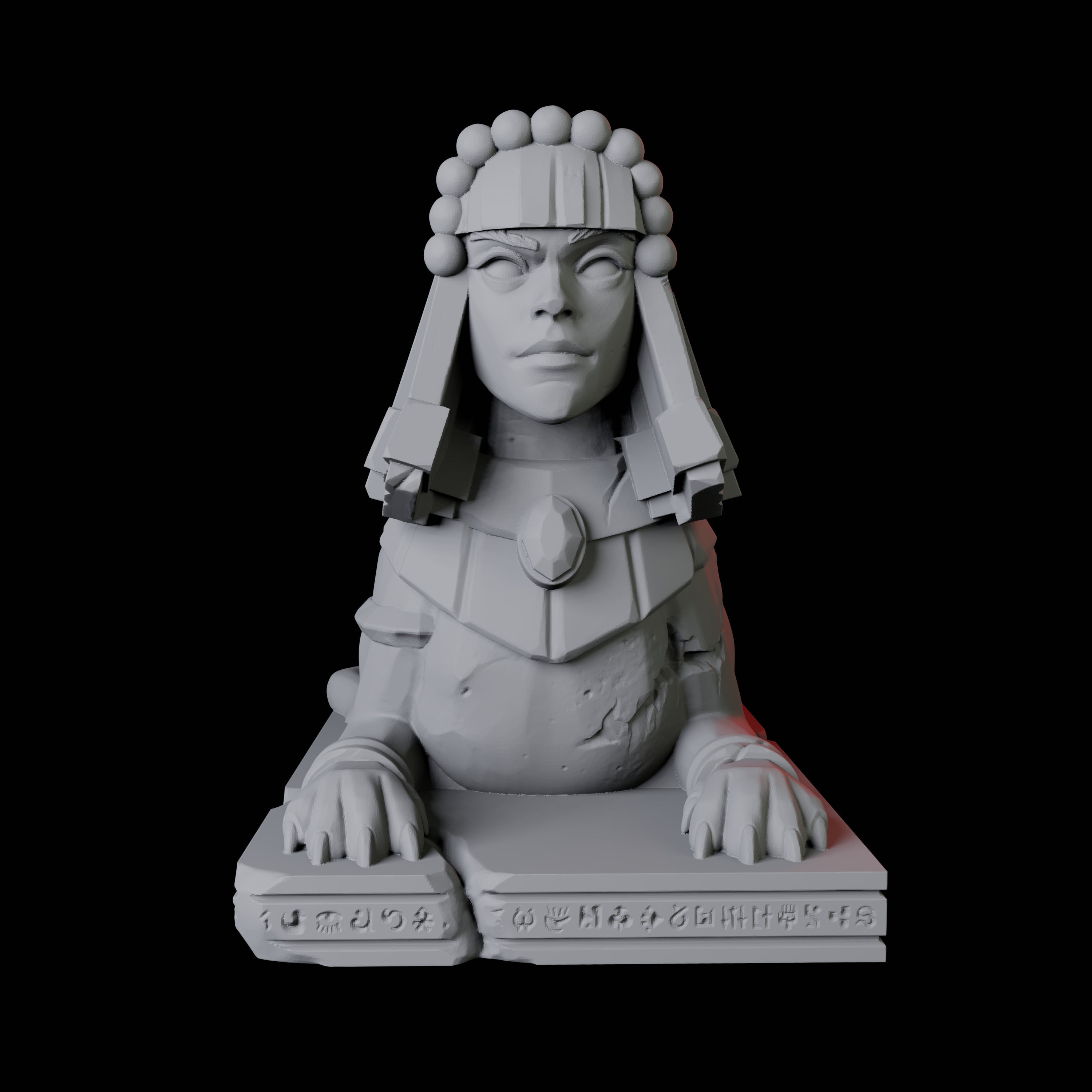 Ancient Egyptian Sphynx Statue Miniature for Dungeons and Dragons, Pathfinder or other TTRPGs