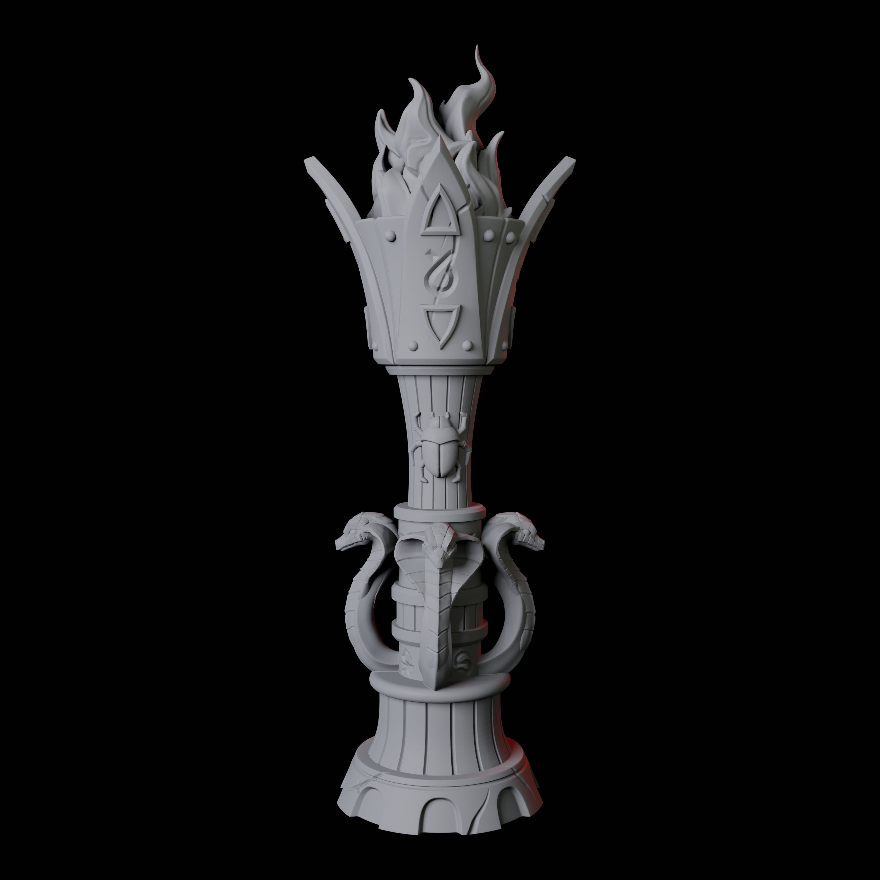 Ancient Egyptian Torch Miniature for Dungeons and Dragons, Pathfinder or other TTRPGs