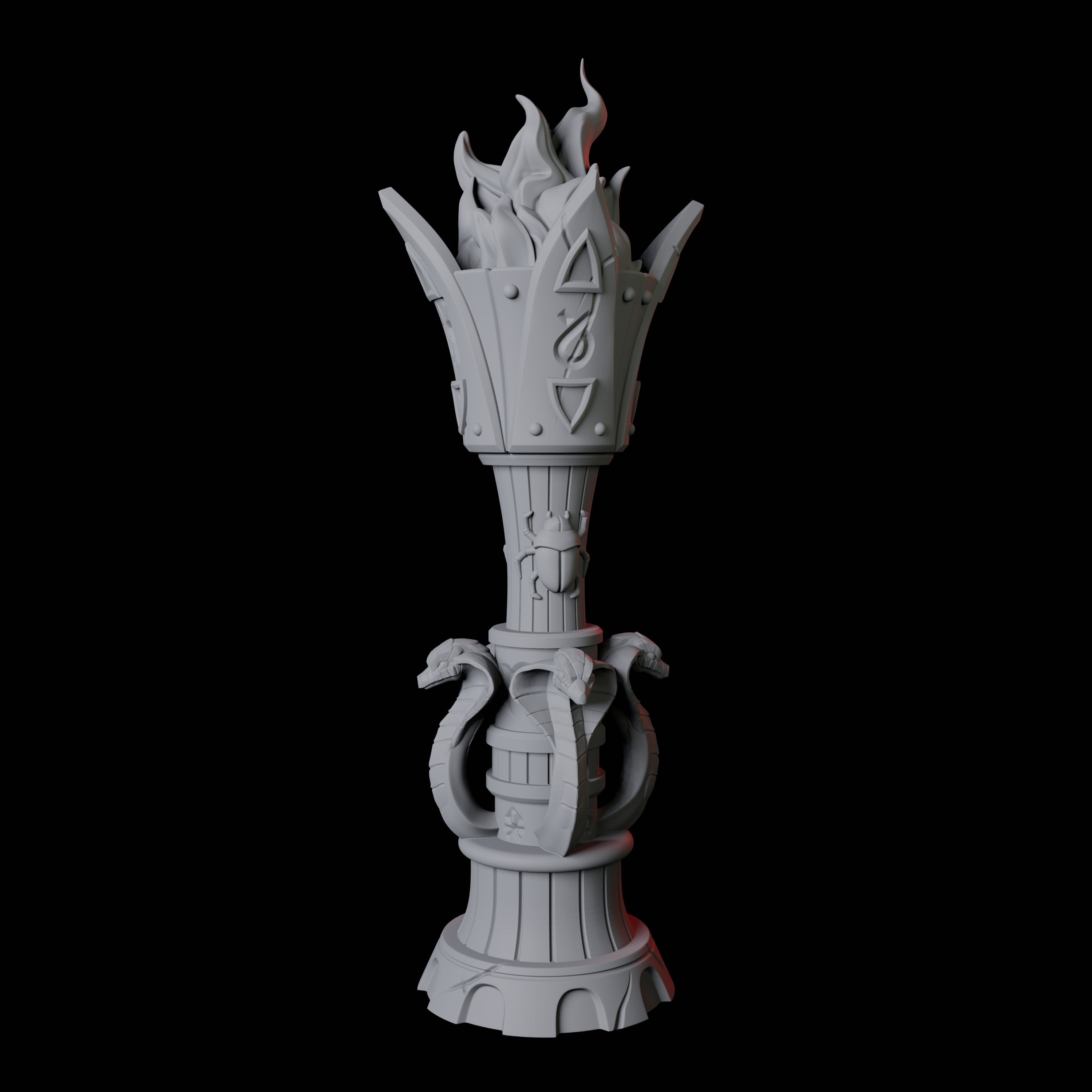 Ancient Egyptian Torch Miniature for Dungeons and Dragons, Pathfinder or other TTRPGs