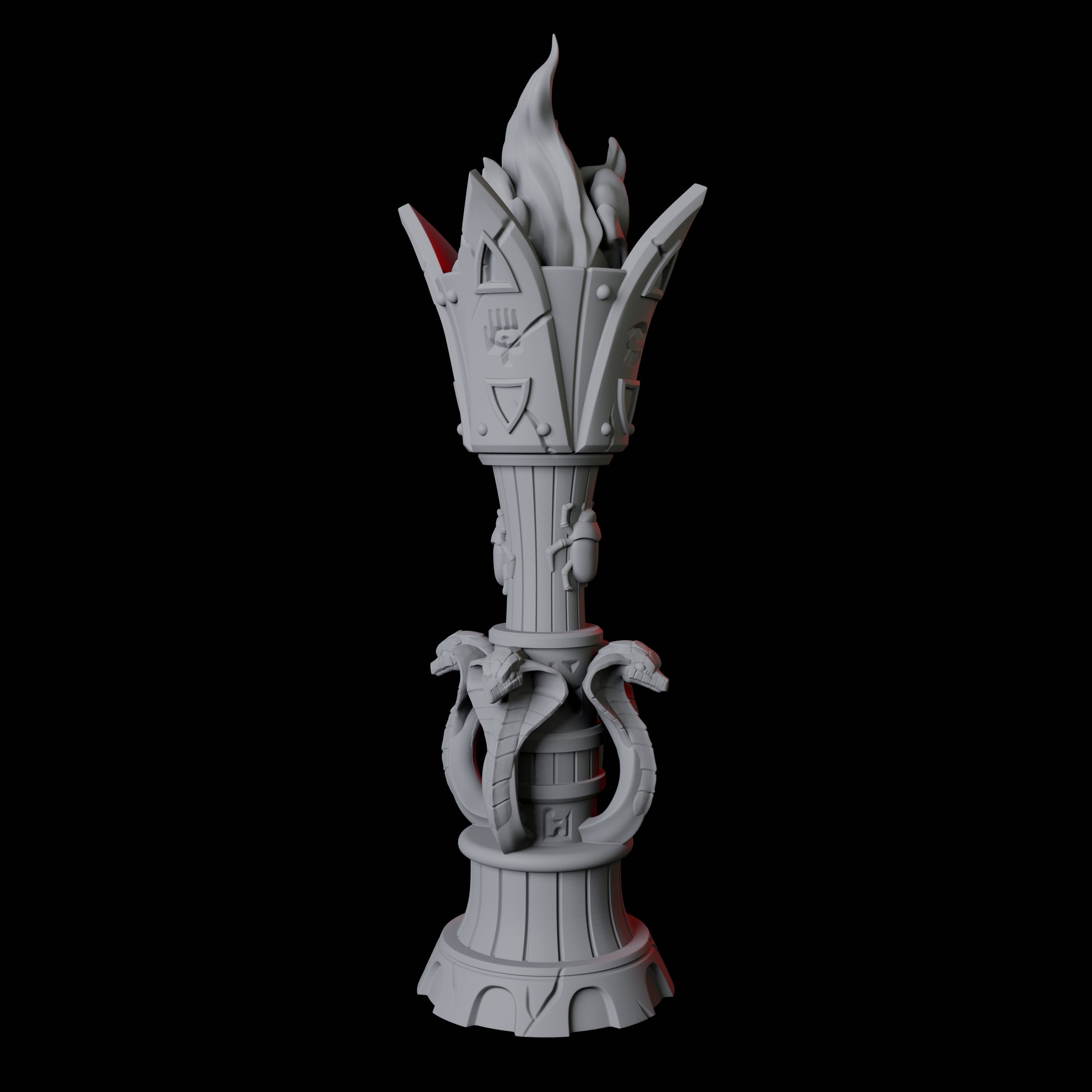 Ancient Egyptian Torch Miniature for Dungeons and Dragons, Pathfinder or other TTRPGs