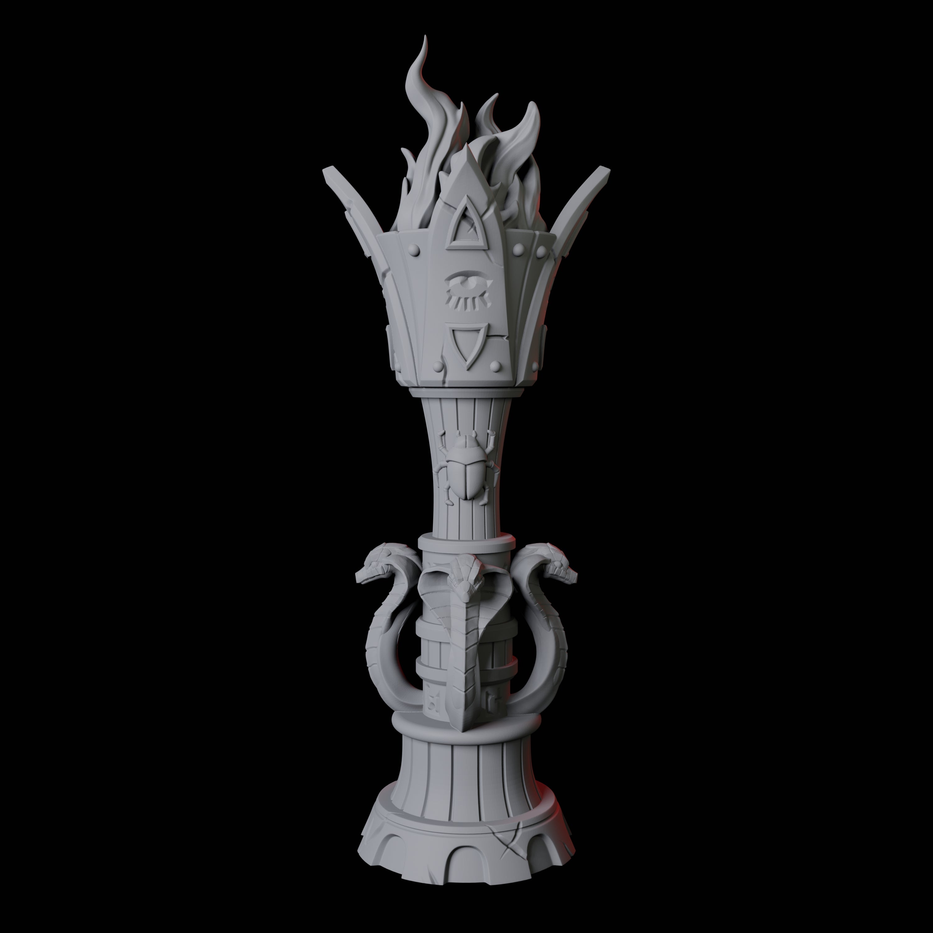 Ancient Egyptian Torch Miniature for Dungeons and Dragons, Pathfinder or other TTRPGs