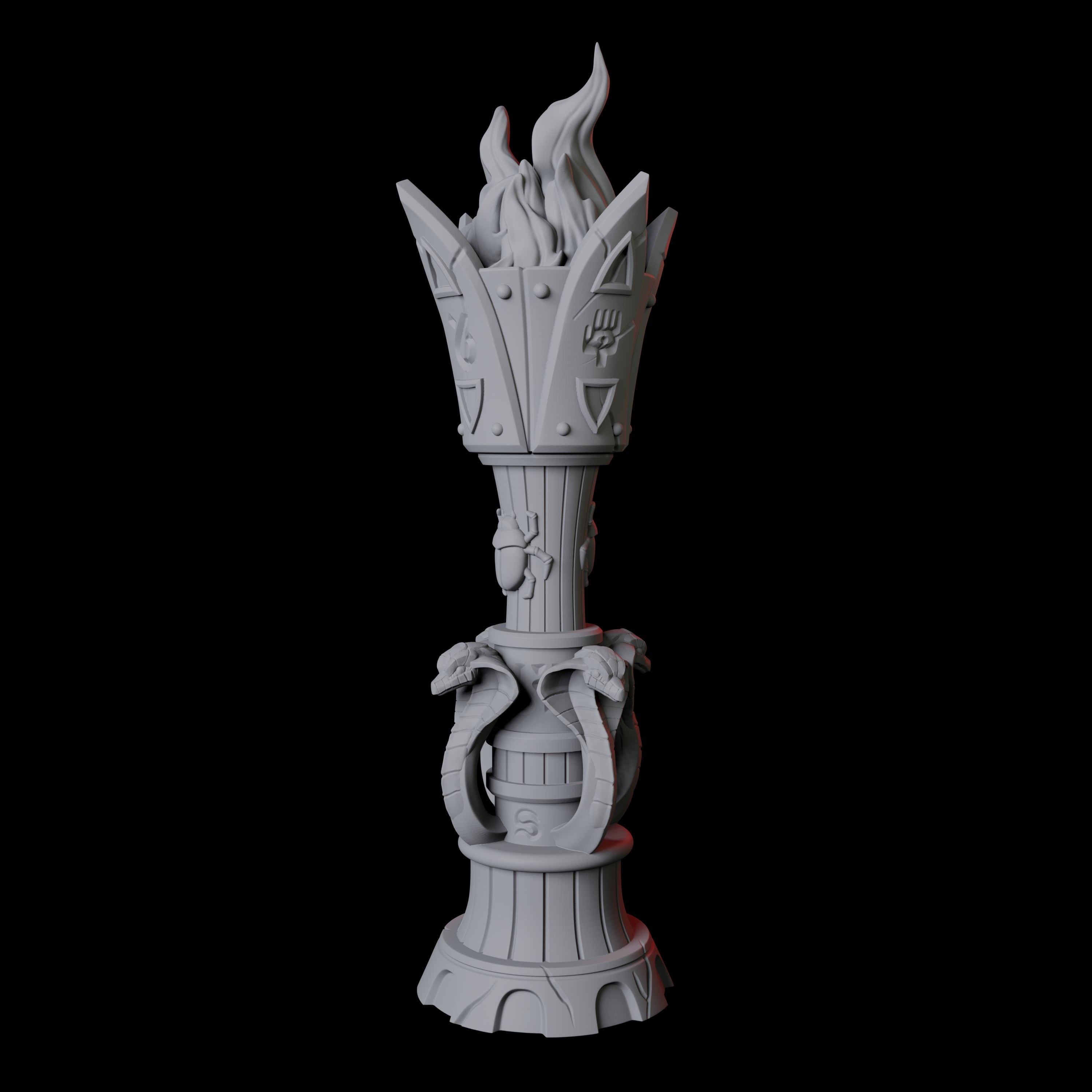 Ancient Egyptian Torch Miniature for Dungeons and Dragons, Pathfinder or other TTRPGs