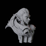 Ancient Elf Statue Bust Miniature for Dungeons and Dragons, Pathfinder or other TTRPGs