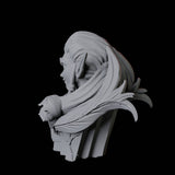 Ancient Elf Statue Bust Miniature for Dungeons and Dragons, Pathfinder or other TTRPGs