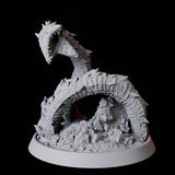 Ancient Frost Worm Miniature for Dungeons and Dragons, Pathfinder or other TTRPGs