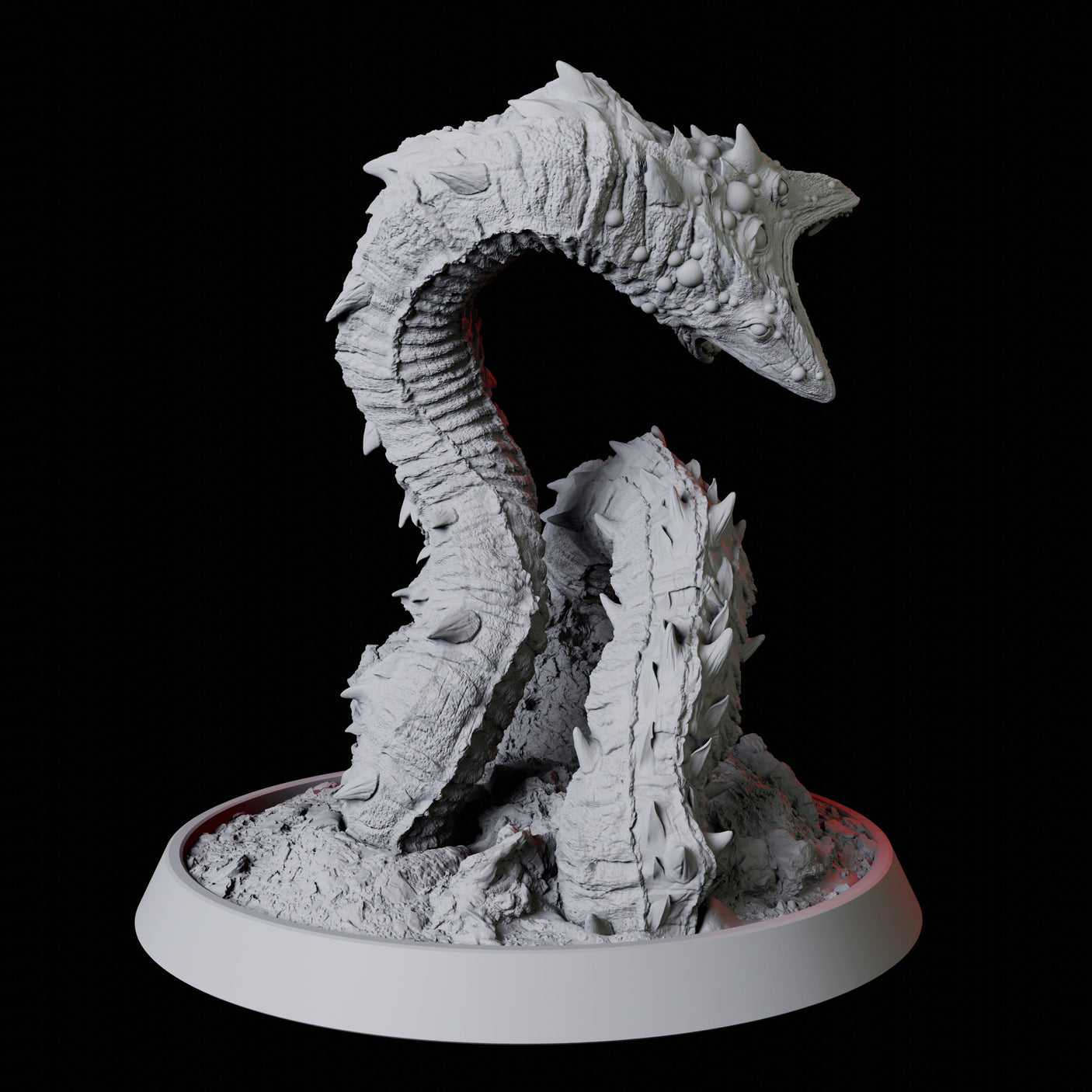 Ancient Frost Worm Miniature for Dungeons and Dragons, Pathfinder or other TTRPGs