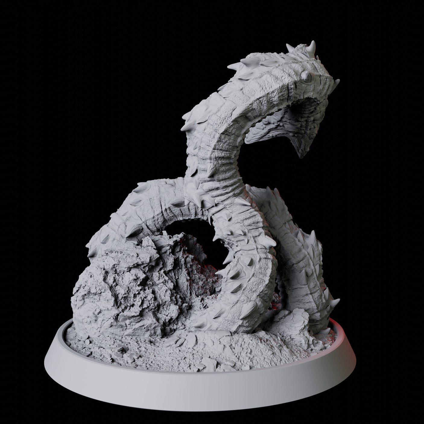 Ancient Frost Worm Miniature for Dungeons and Dragons, Pathfinder or other TTRPGs