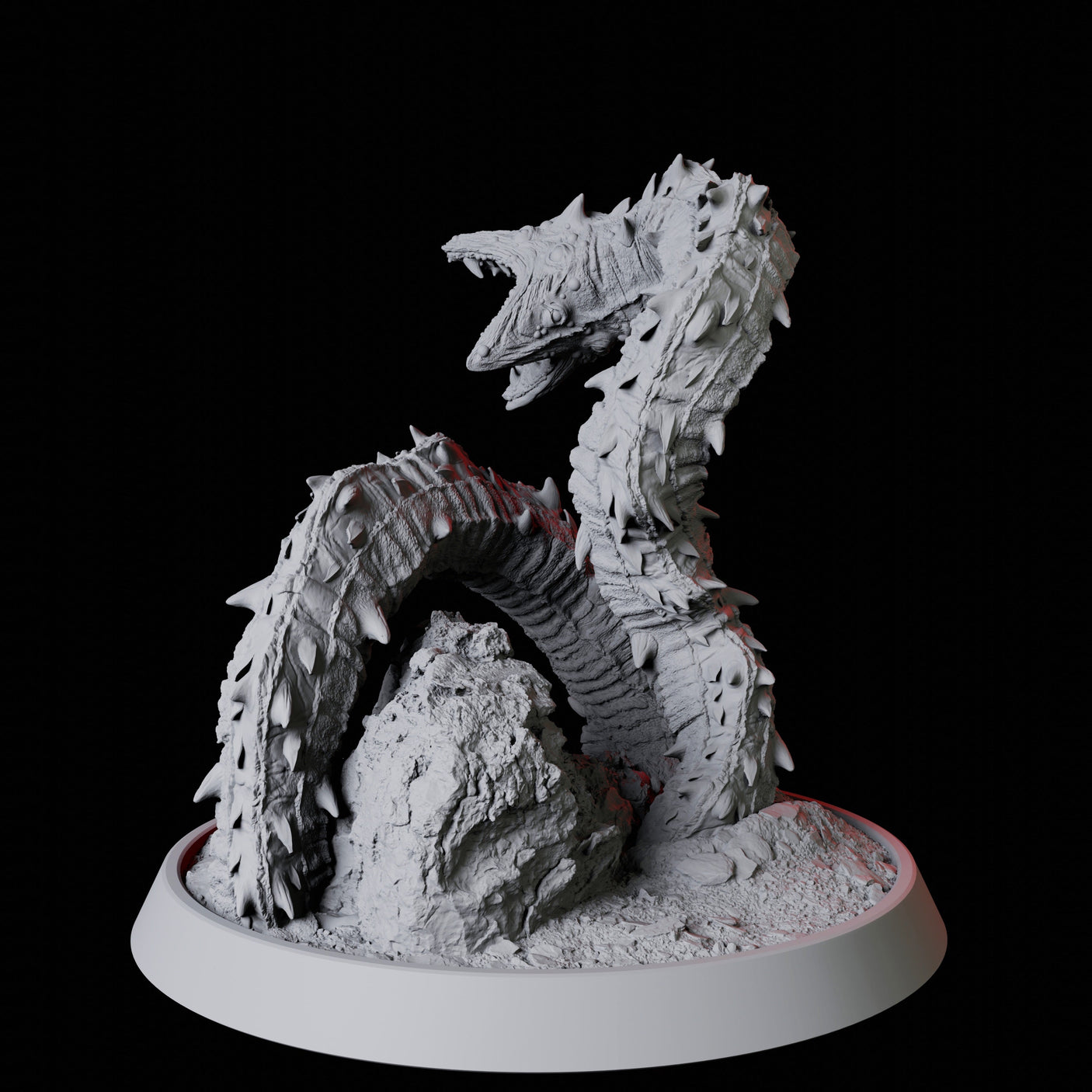 Ancient Frost Worm Miniature for Dungeons and Dragons, Pathfinder or other TTRPGs