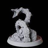Ancient Frost Worm Miniature for Dungeons and Dragons, Pathfinder or other TTRPGs