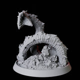 Ancient Frost Worm Miniature for Dungeons and Dragons, Pathfinder or other TTRPGs