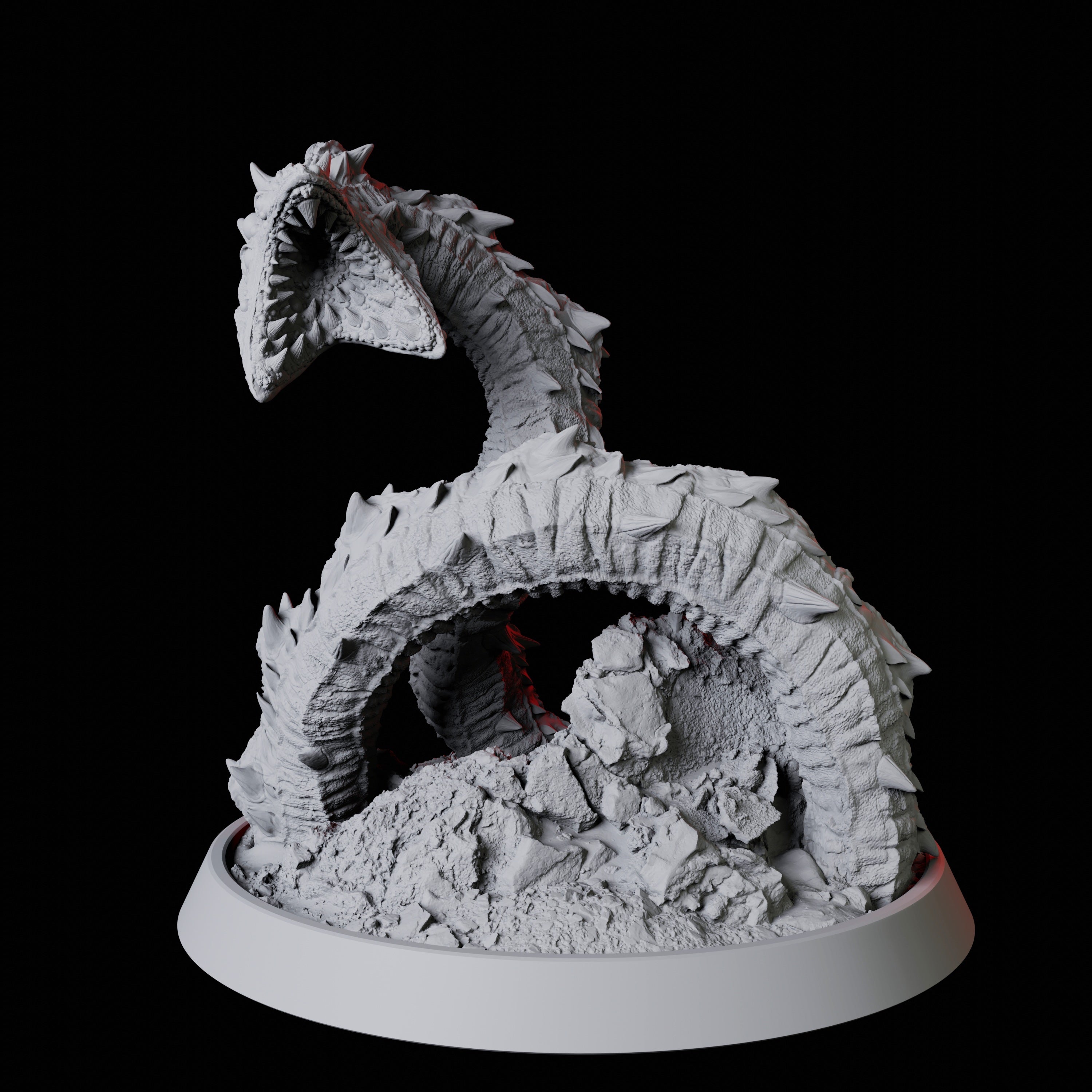 Ancient Frost Worm Miniature for Dungeons and Dragons