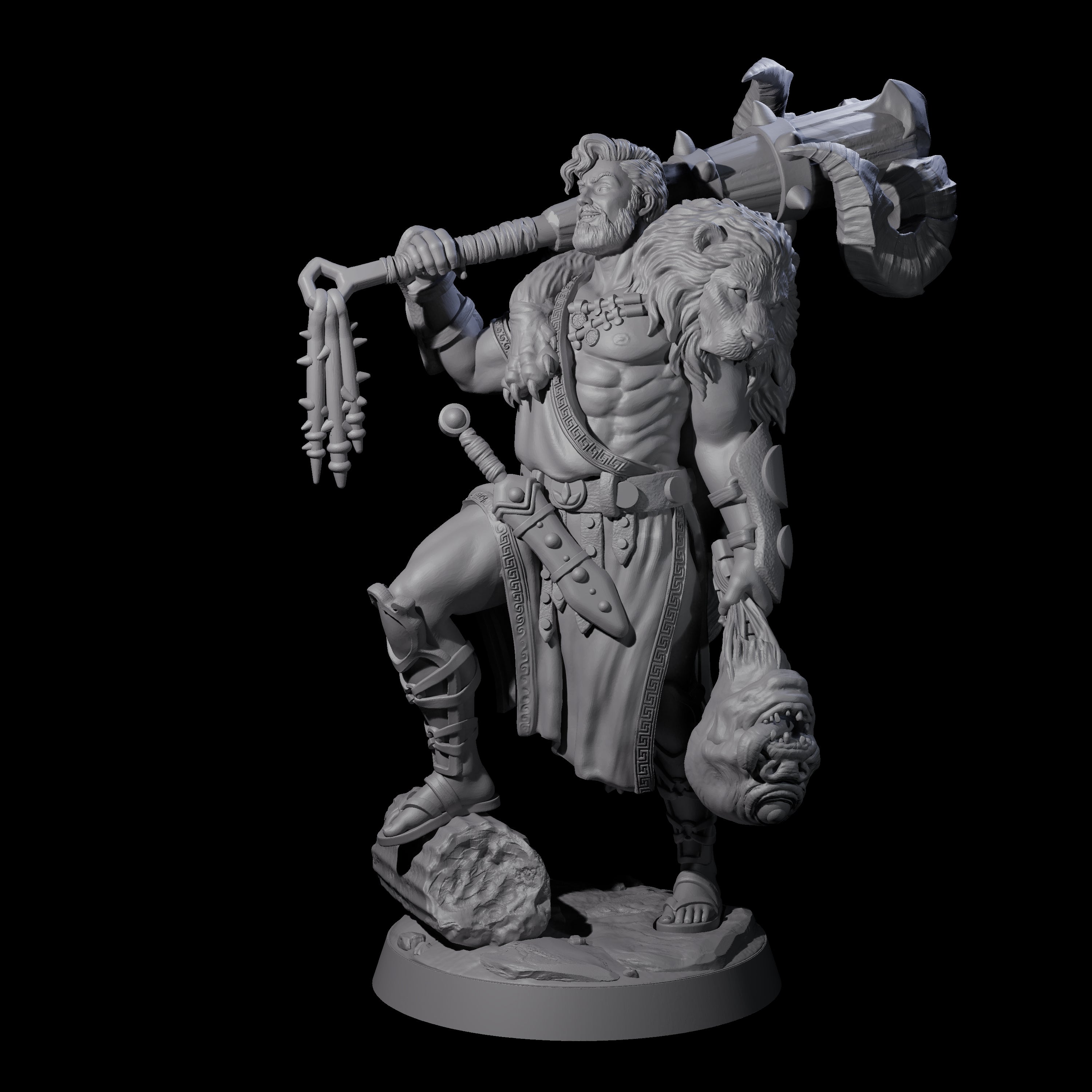 Ancient Greek Hero Cyclops Slayer Miniature for Dungeons and Dragons, Pathfinder or other TTRPGs