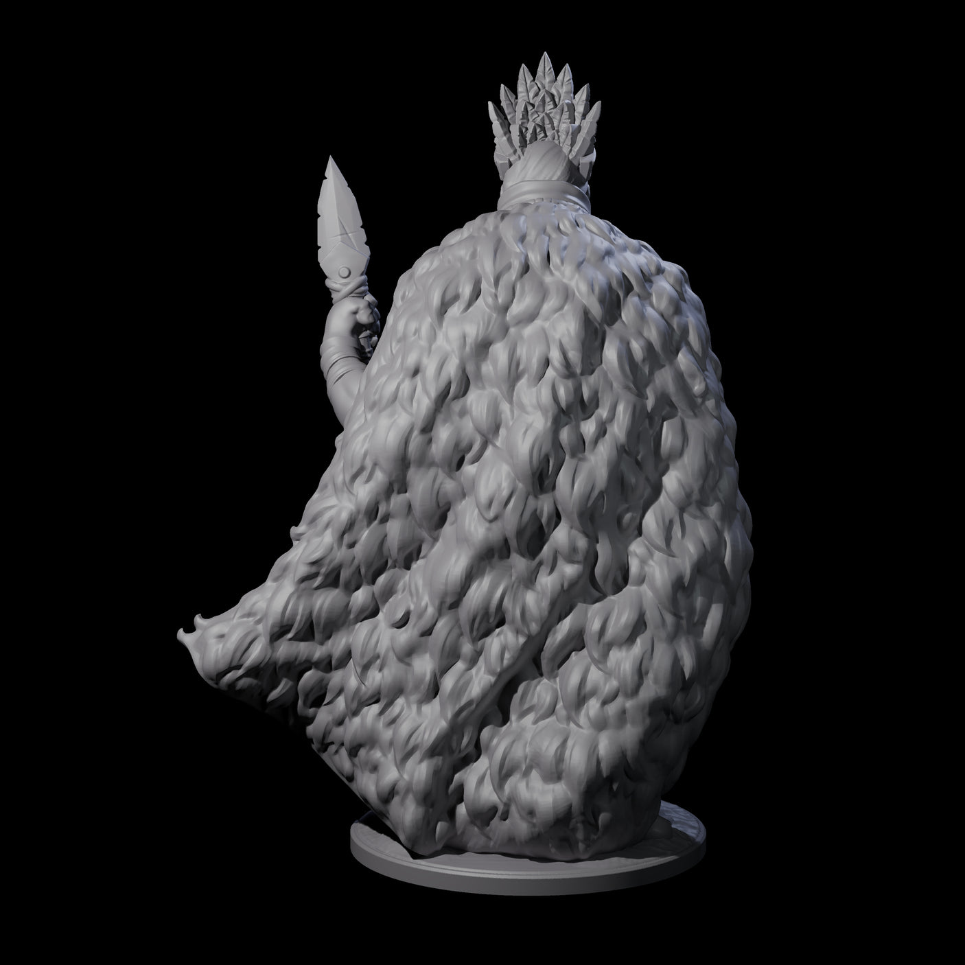Ancient King Human Chieftain Miniature for Dungeons and Dragons, Pathfinder or other TTRPGs