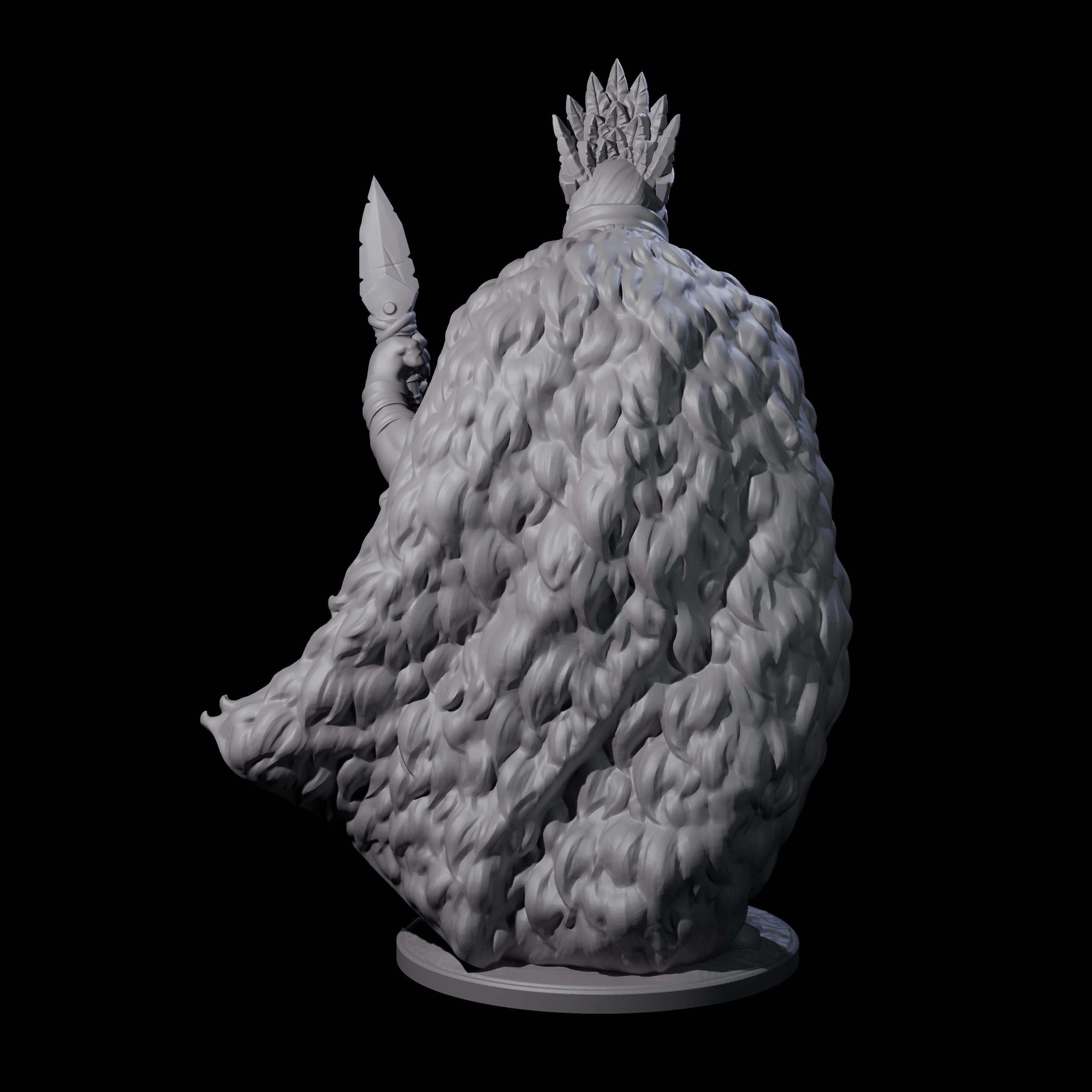 Ancient King Human Chieftain Miniature for Dungeons and Dragons, Pathfinder or other TTRPGs
