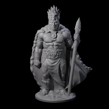 Ancient King Human Chieftain Miniature for Dungeons and Dragons, Pathfinder or other TTRPGs