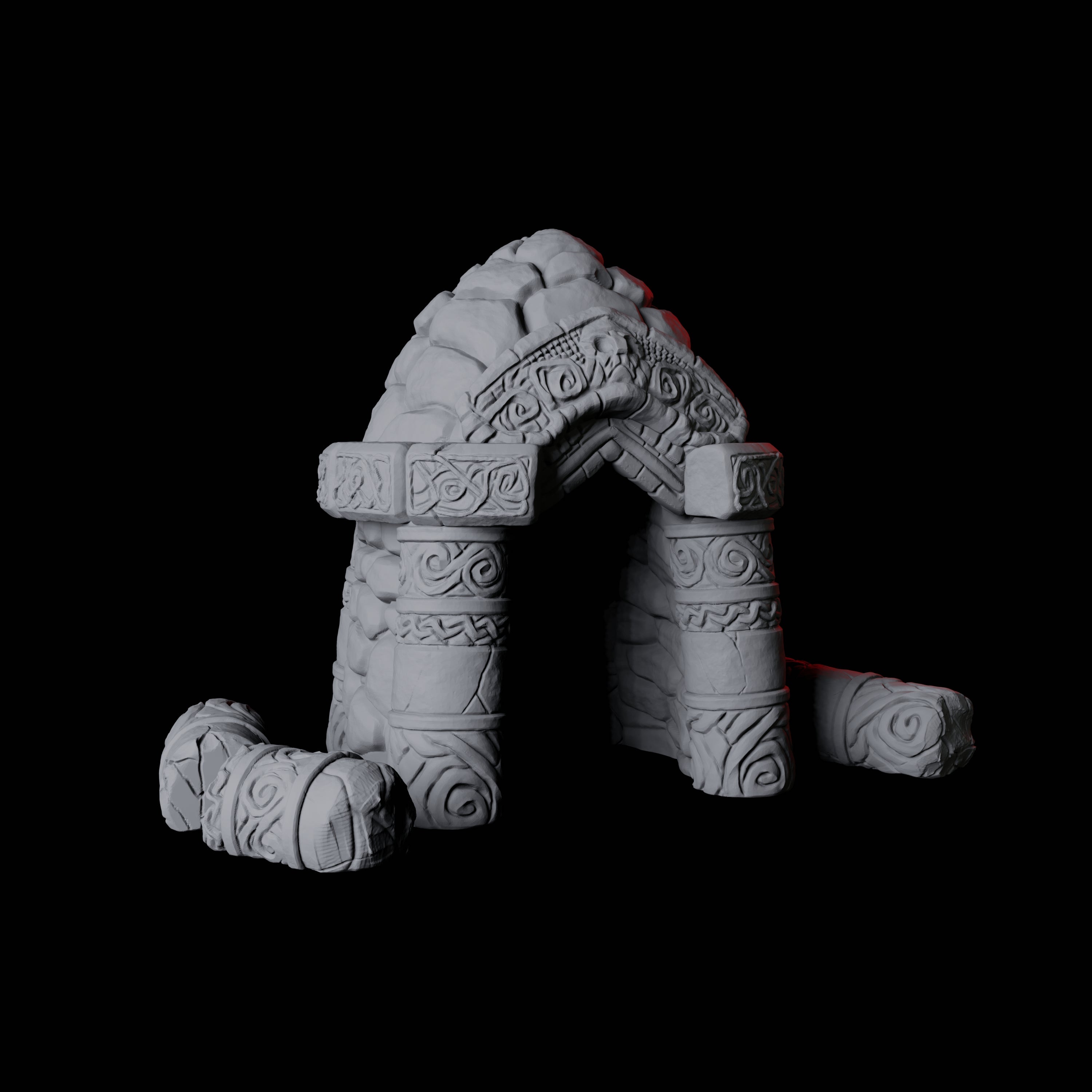 Ancient Northen Shrine Miniature for Dungeons and Dragons, Pathfinder or other TTRPGs