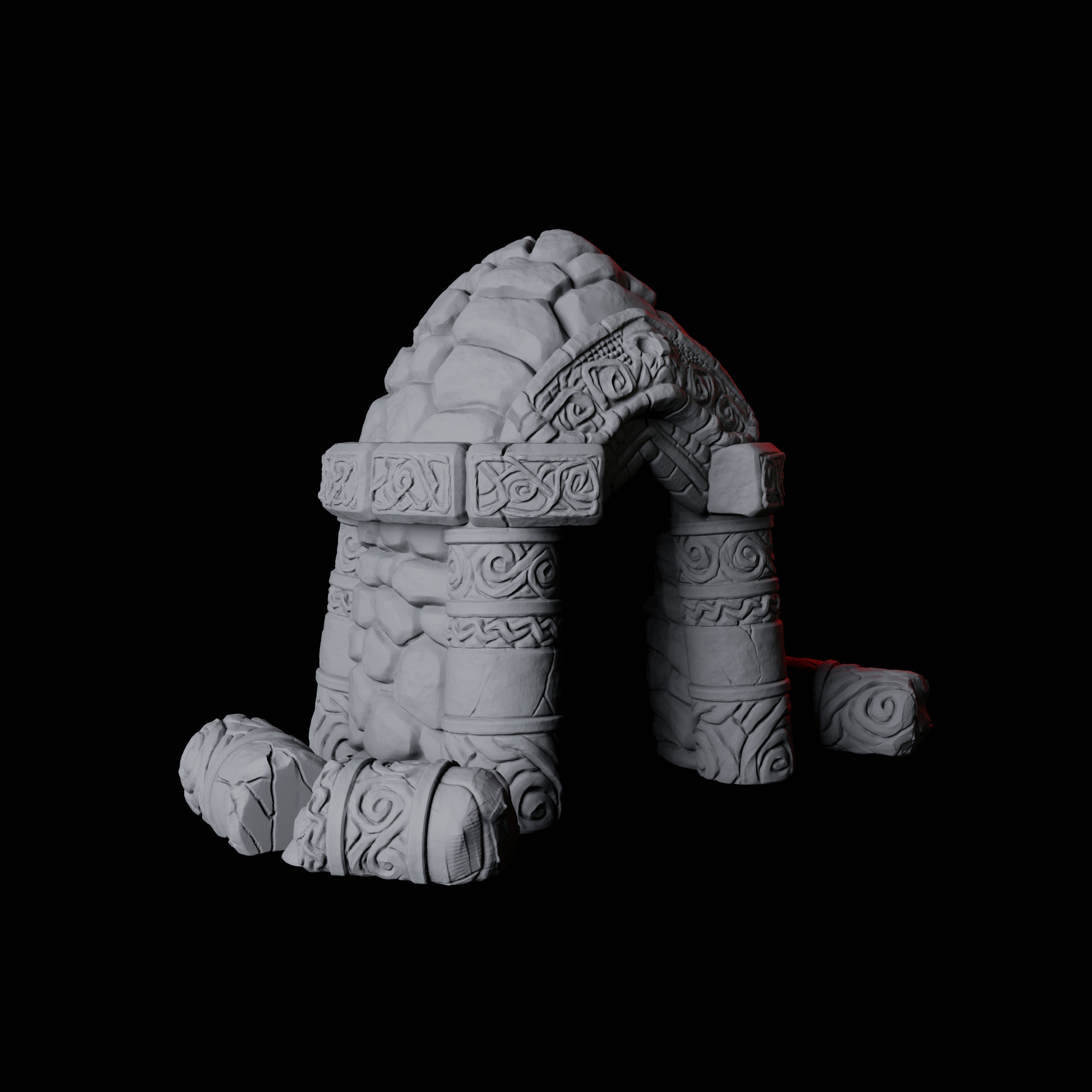 Ancient Northen Shrine Miniature for Dungeons and Dragons, Pathfinder or other TTRPGs