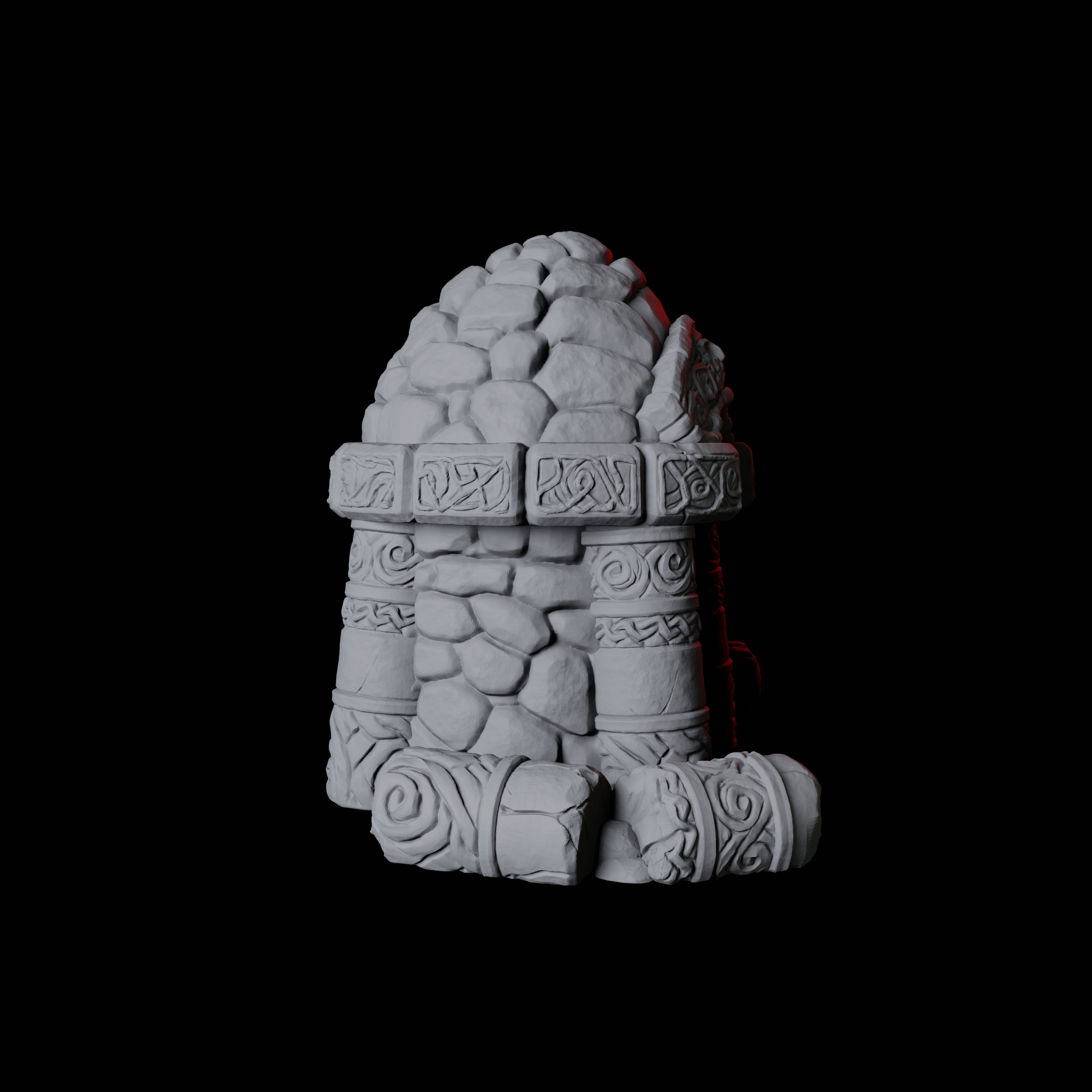 Ancient Northen Shrine Miniature for Dungeons and Dragons, Pathfinder or other TTRPGs