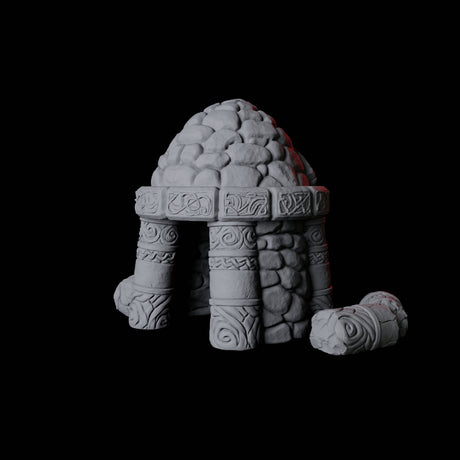 Ancient Northen Shrine Miniature for Dungeons and Dragons, Pathfinder or other TTRPGs