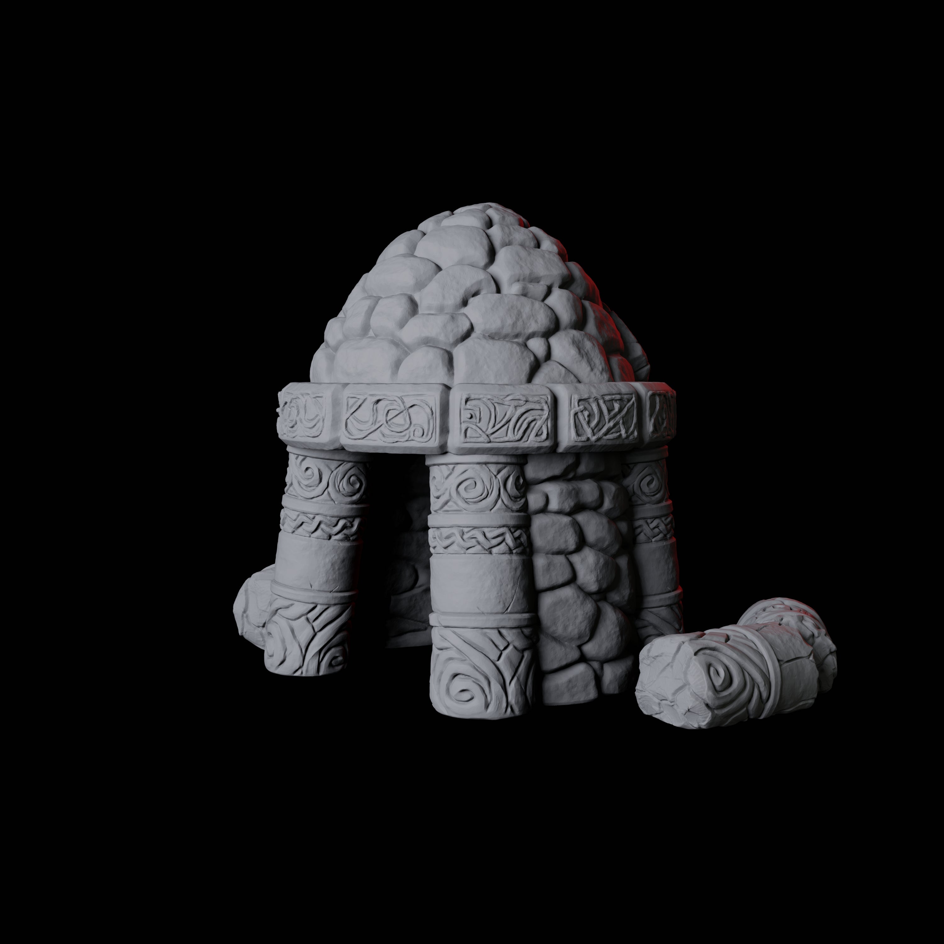 Ancient Northen Shrine Miniature for Dungeons and Dragons, Pathfinder or other TTRPGs