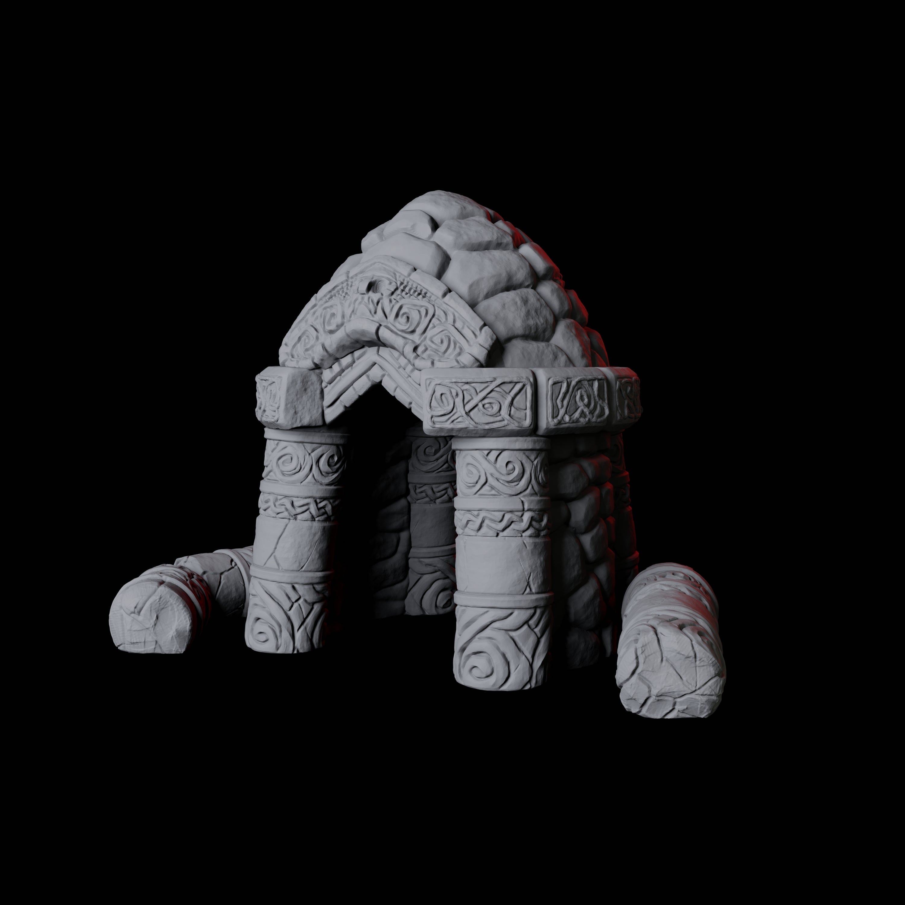 Ancient Northen Shrine Miniature for Dungeons and Dragons, Pathfinder or other TTRPGs