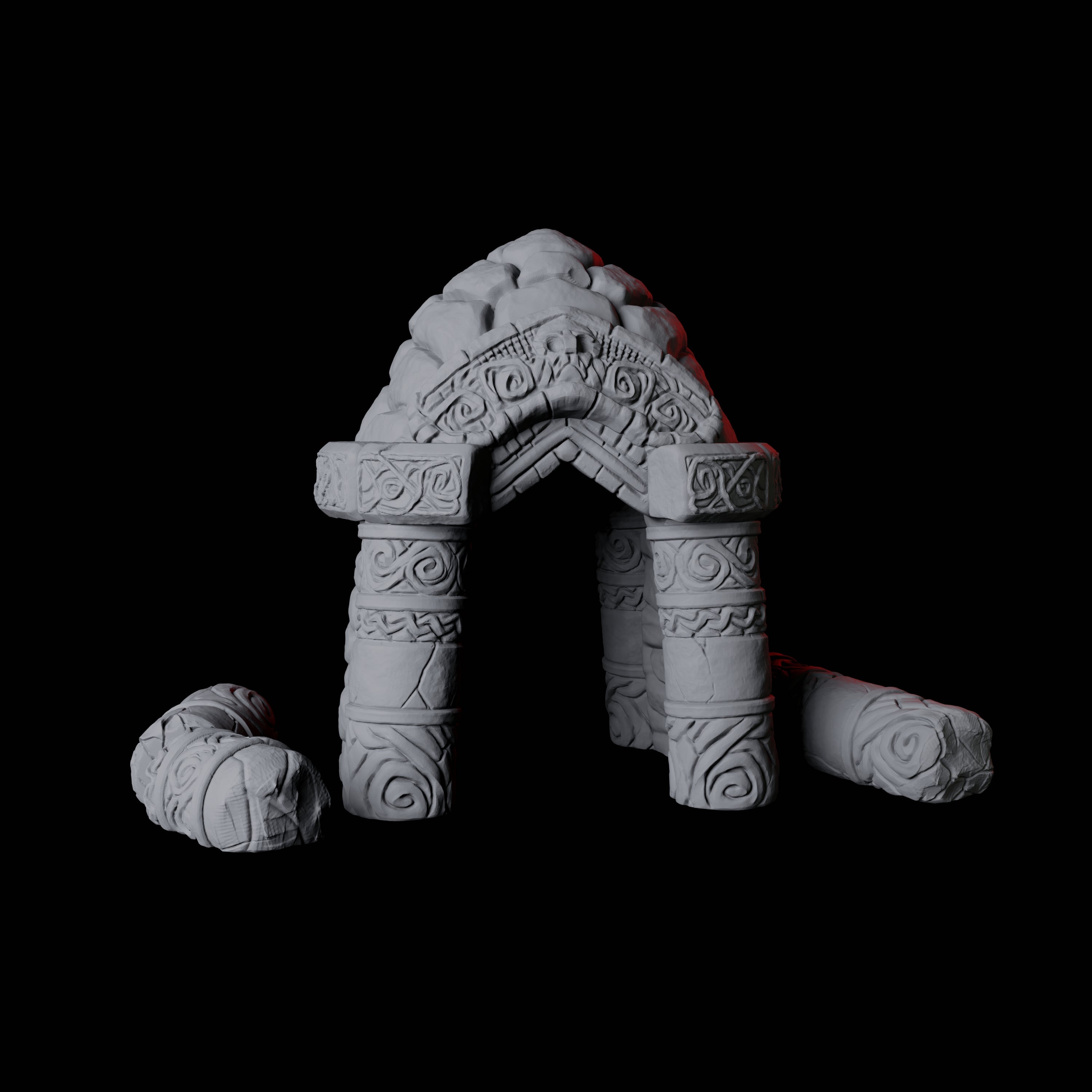 Ancient Northen Shrine Miniature for Dungeons and Dragons, Pathfinder or other TTRPGs