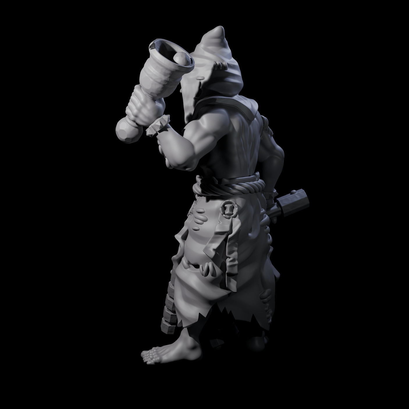 Angry Congregation Member B Miniature for Dungeons and Dragons, Pathfinder or other TTRPGs