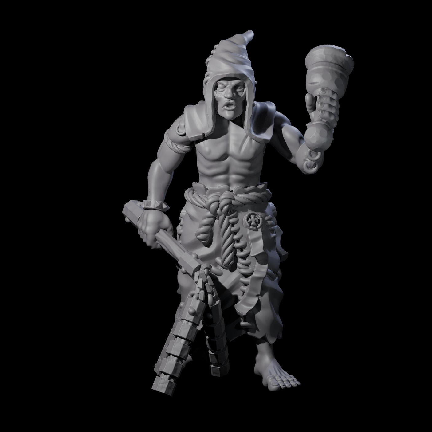 Angry Congregation Member B Miniature for Dungeons and Dragons, Pathfinder or other TTRPGs