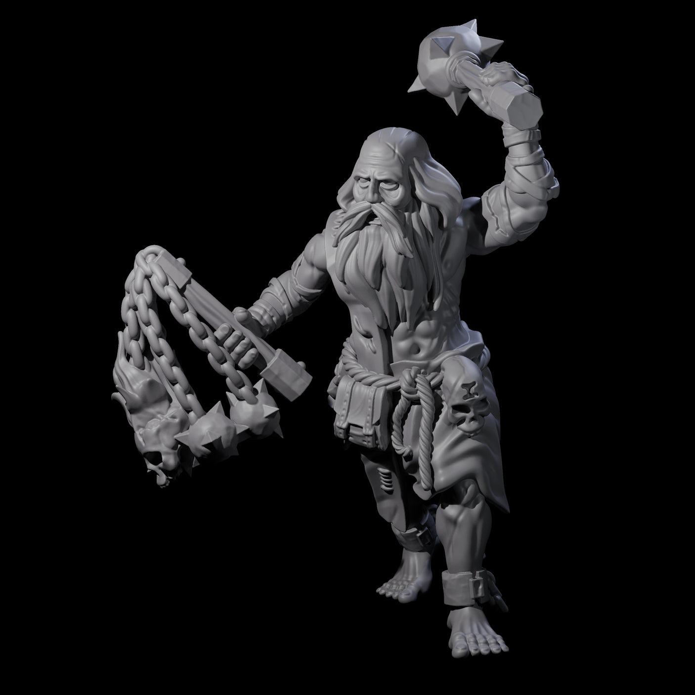 Angry Congregation Member C Miniature for Dungeons and Dragons, Pathfinder or other TTRPGs