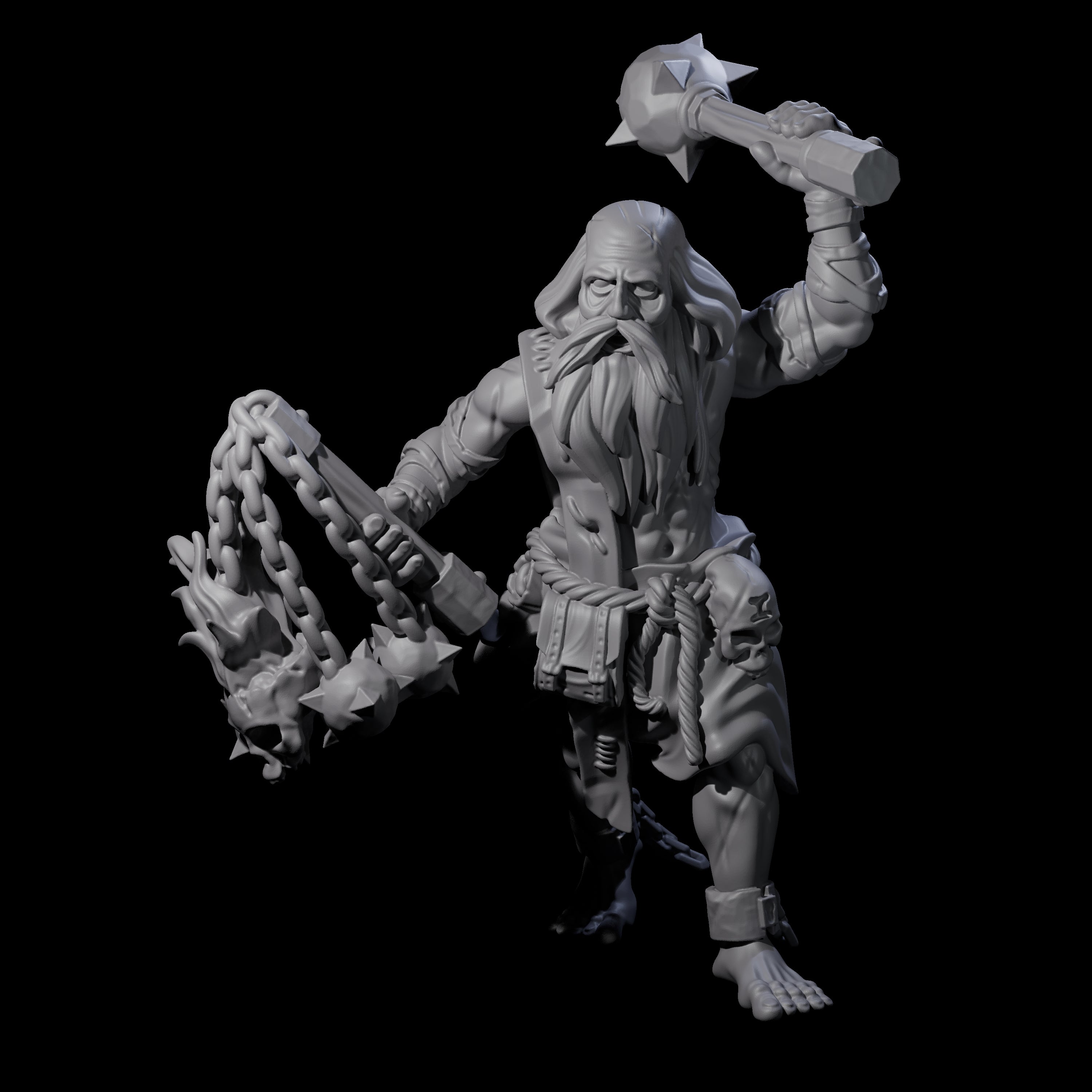 Angry Congregation Member C Miniature for Dungeons and Dragons, Pathfinder or other TTRPGs