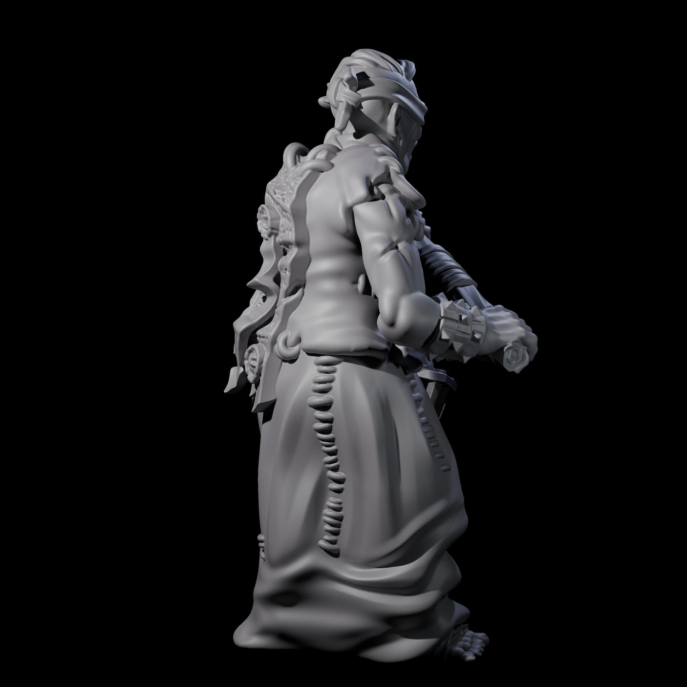Angry Congregation Member D Miniature for Dungeons and Dragons, Pathfinder or other TTRPGs