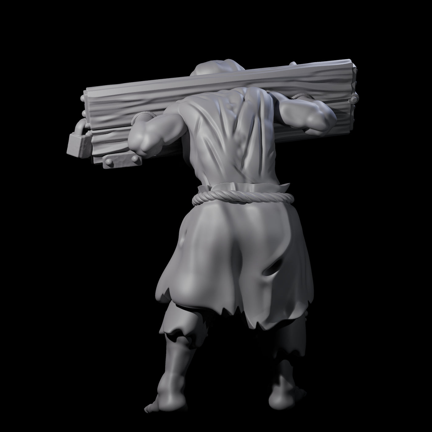 Angry Congregation Member J Miniature for Dungeons and Dragons, Pathfinder or other TTRPGs