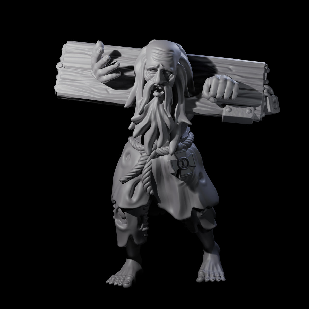 Angry Congregation Member J Miniature for Dungeons and Dragons, Pathfinder or other TTRPGs