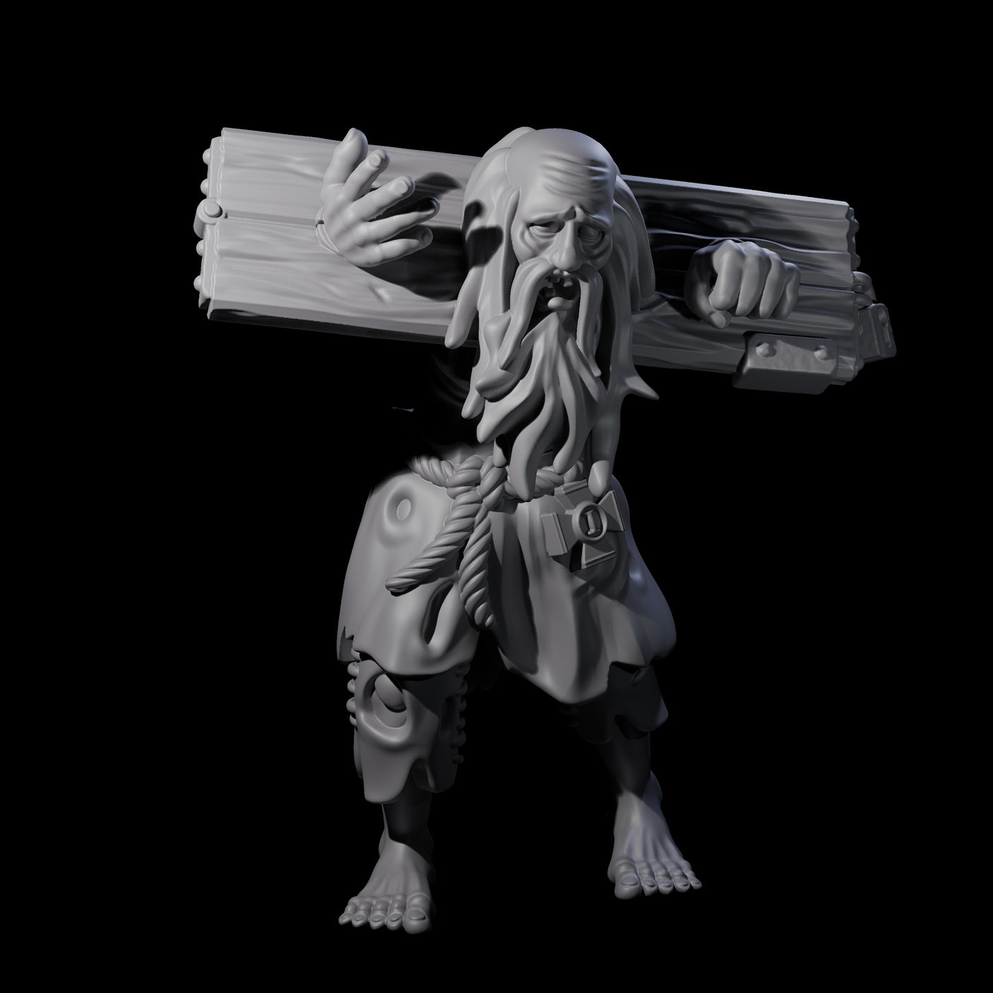 Angry Congregation Member J Miniature for Dungeons and Dragons, Pathfinder or other TTRPGs