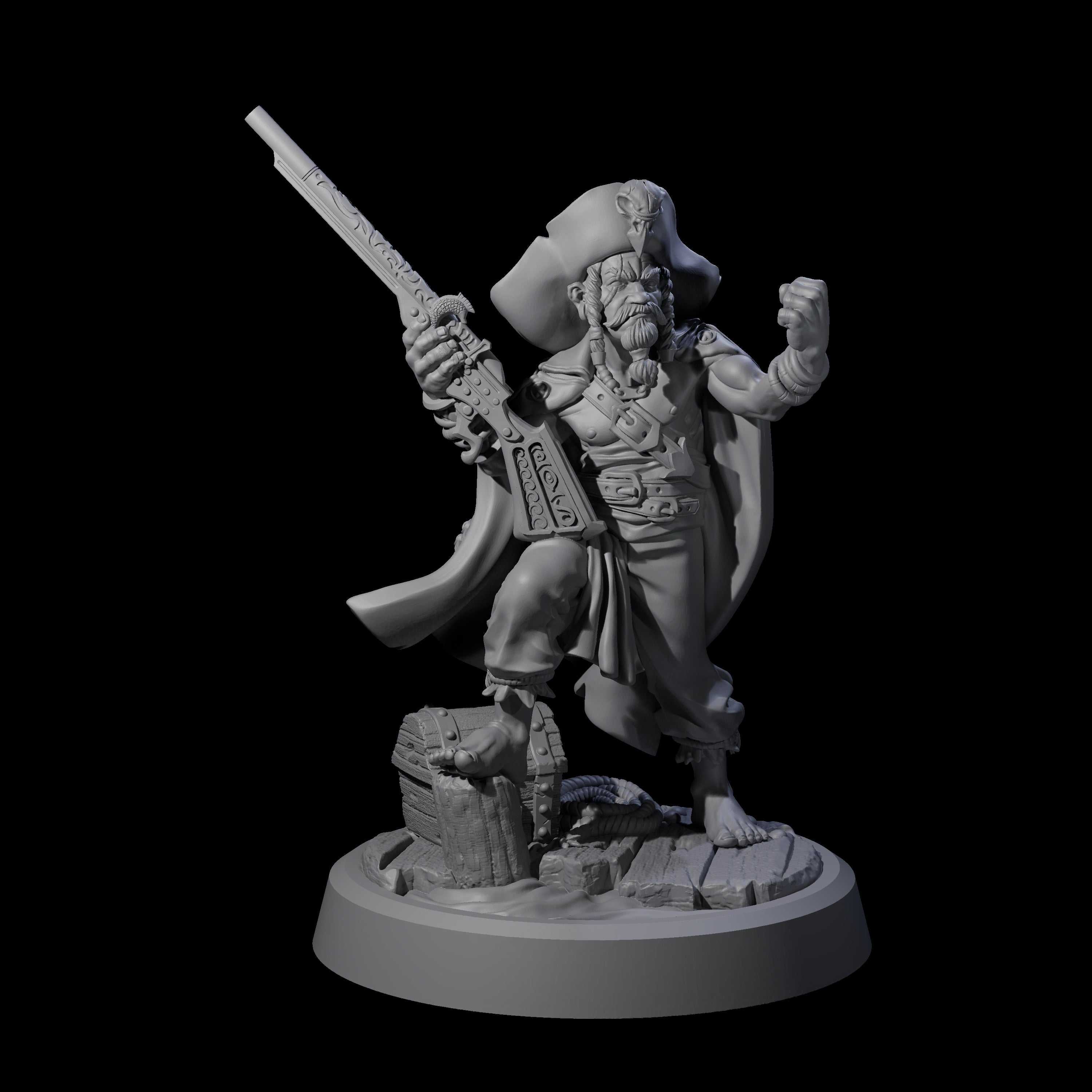 Angry Gnome Sailor Miniature for Dungeons and Dragons, Pathfinder or other TTRPGs