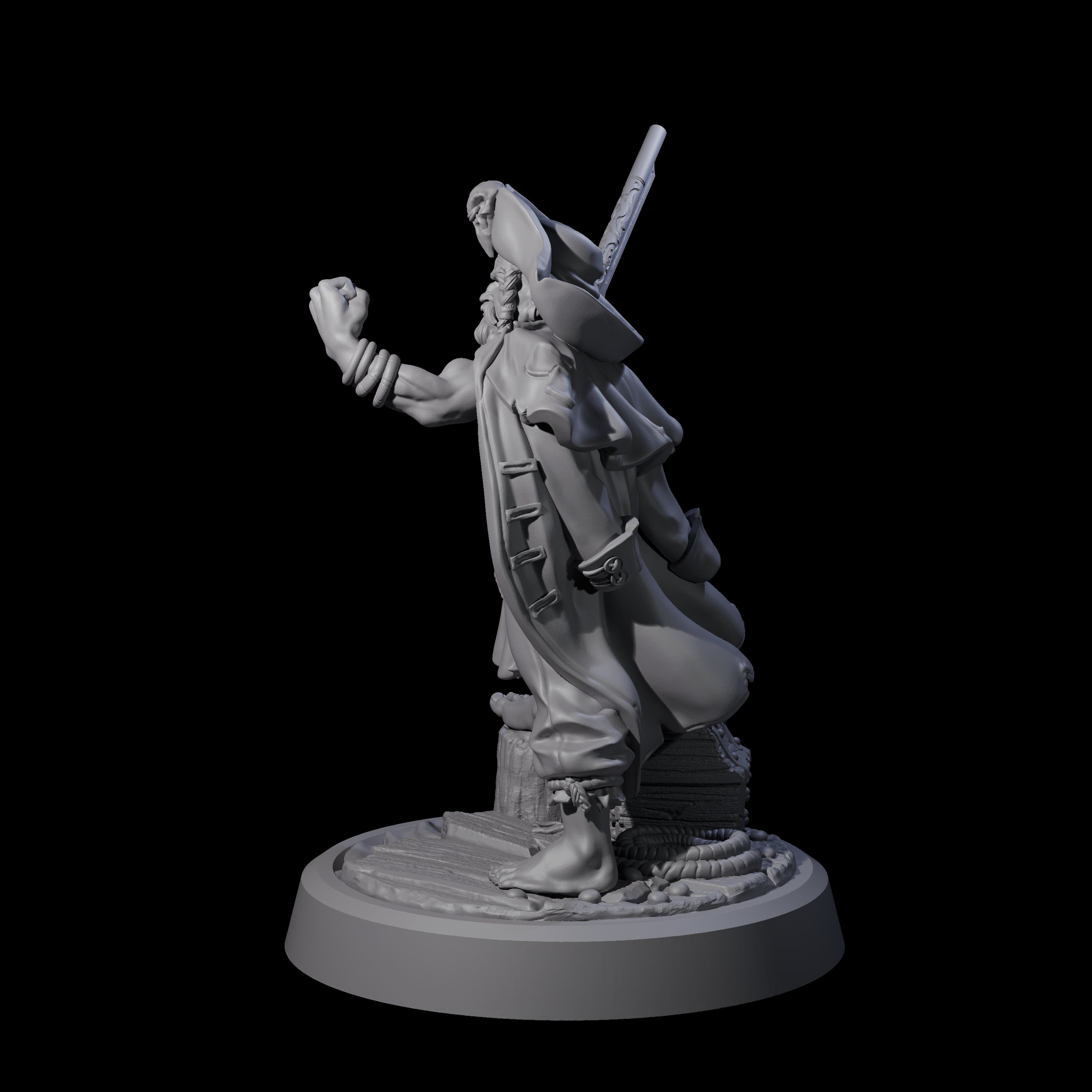 Angry Gnome Sailor Miniature for Dungeons and Dragons, Pathfinder or other TTRPGs