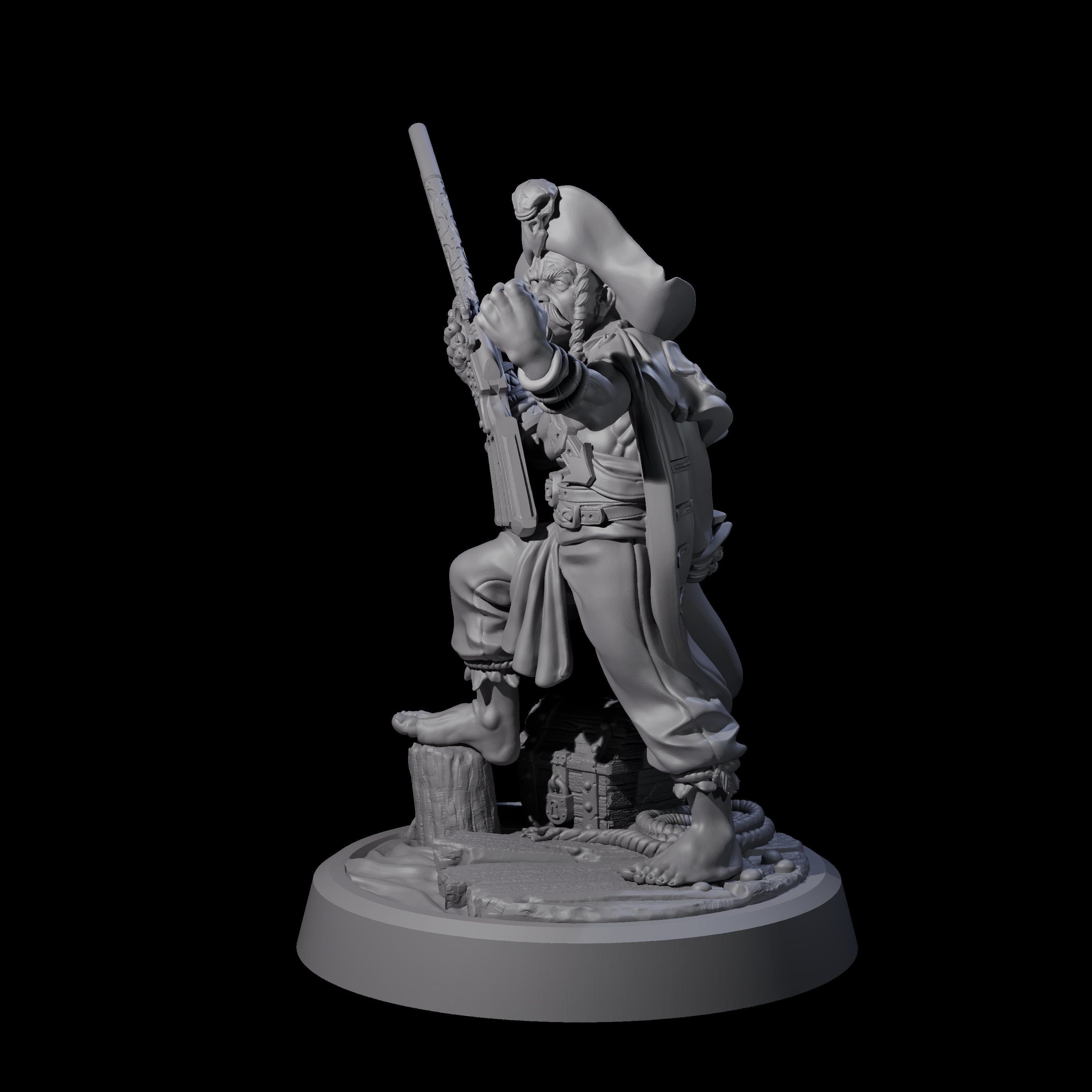 Angry Gnome Sailor Miniature for Dungeons and Dragons, Pathfinder or other TTRPGs