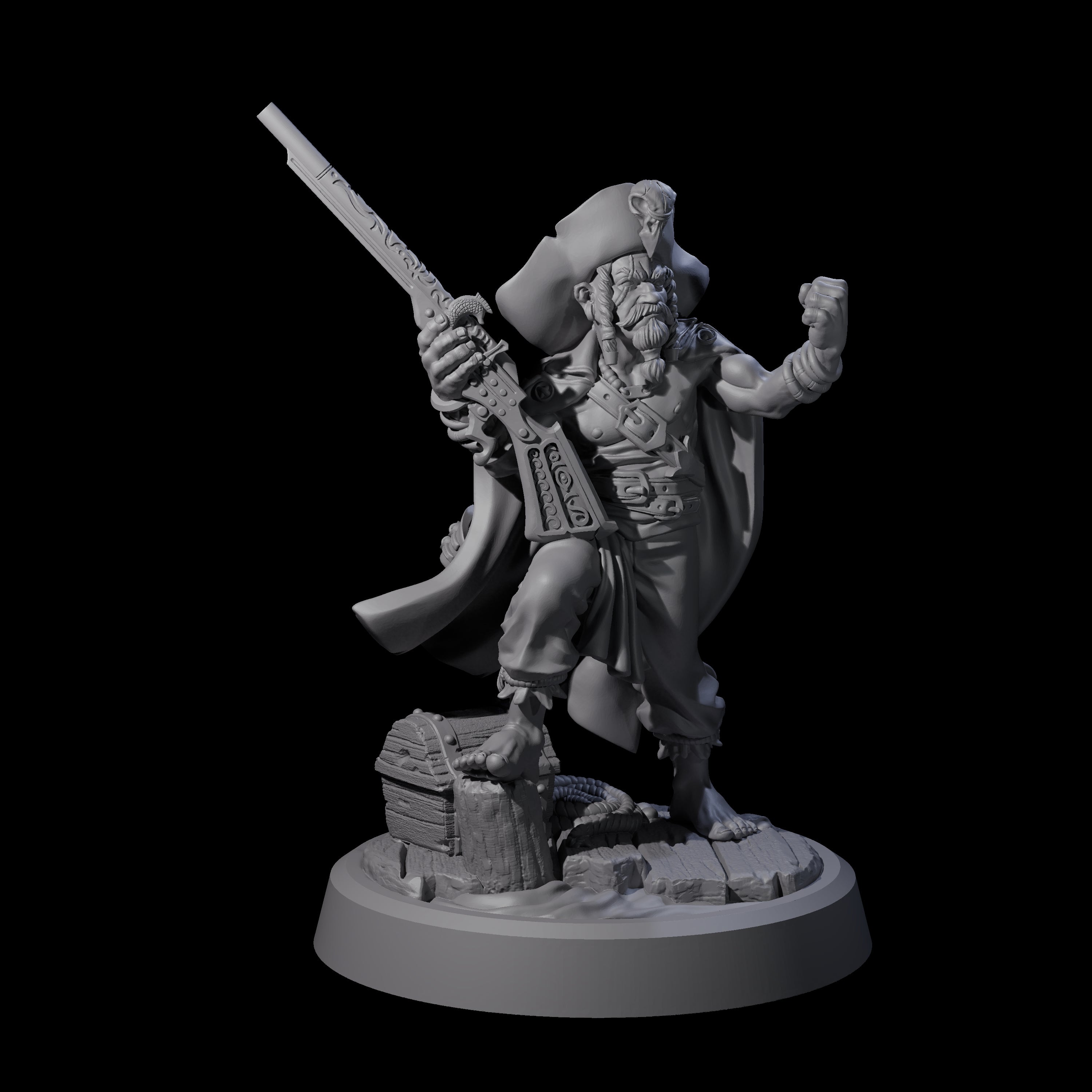 Angry Gnome Sailor Miniature for Dungeons and Dragons, Pathfinder or other TTRPGs