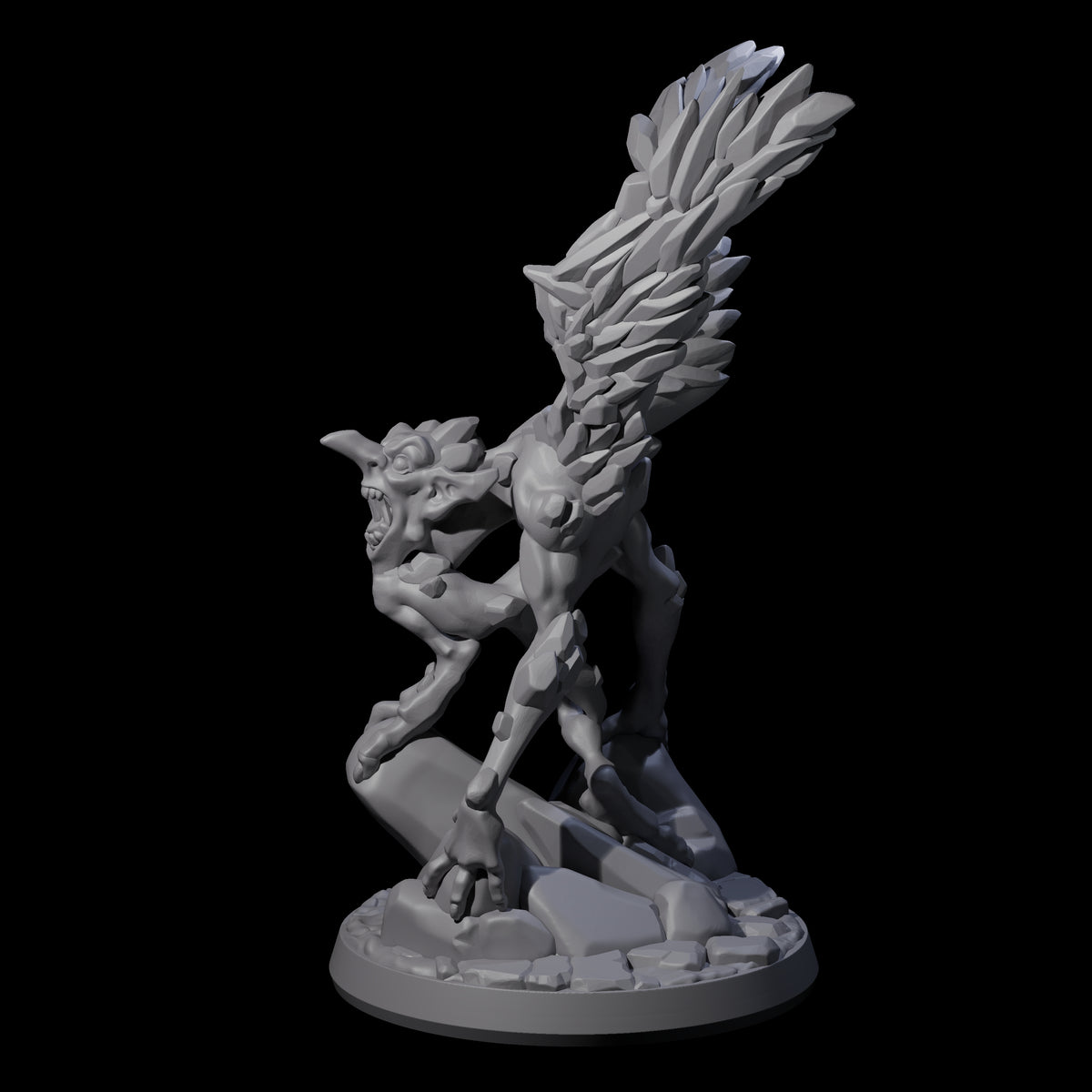 Angry Ice Mephit Miniature for Dungeons and Dragons, Pathfinder or other TTRPGs