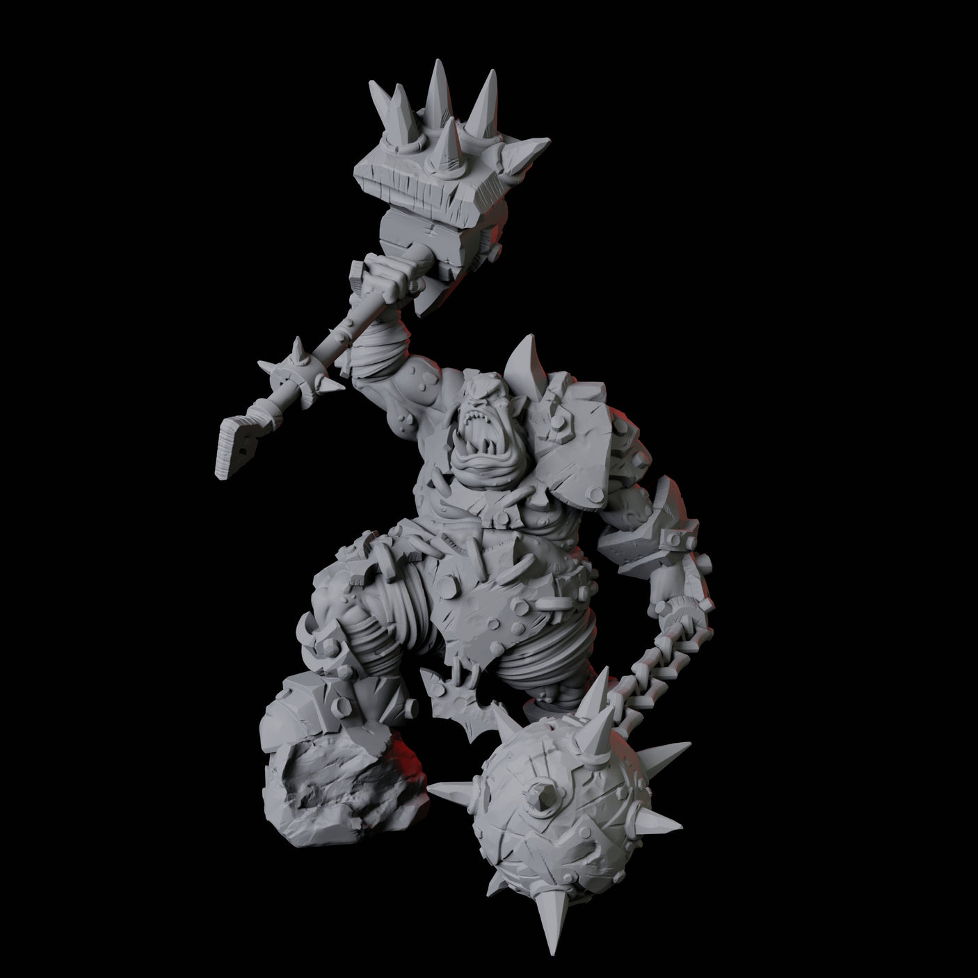 Angry Ogre Miniature for Dungeons and Dragons, Pathfinder or other TTRPGs