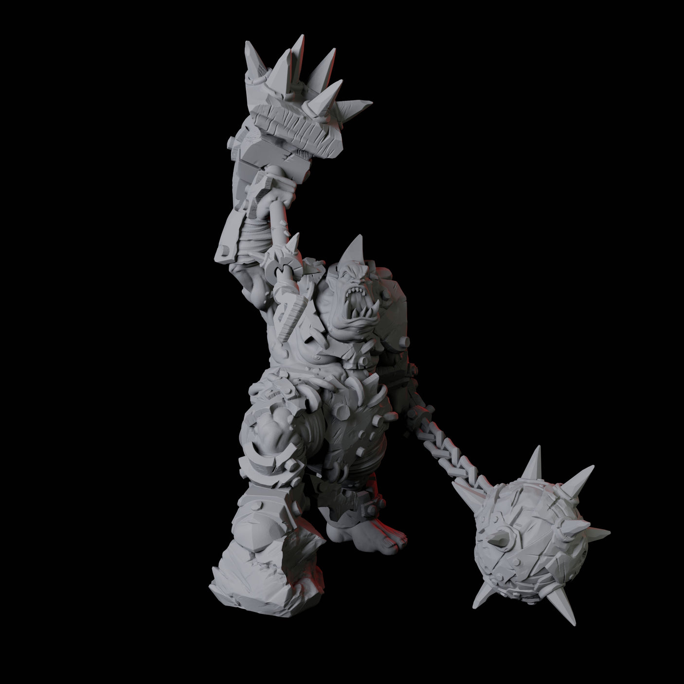 Angry Ogre Miniature for Dungeons and Dragons, Pathfinder or other TTRPGs