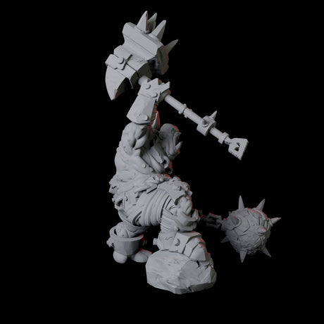 Angry Ogre Miniature for Dungeons and Dragons, Pathfinder or other TTRPGs