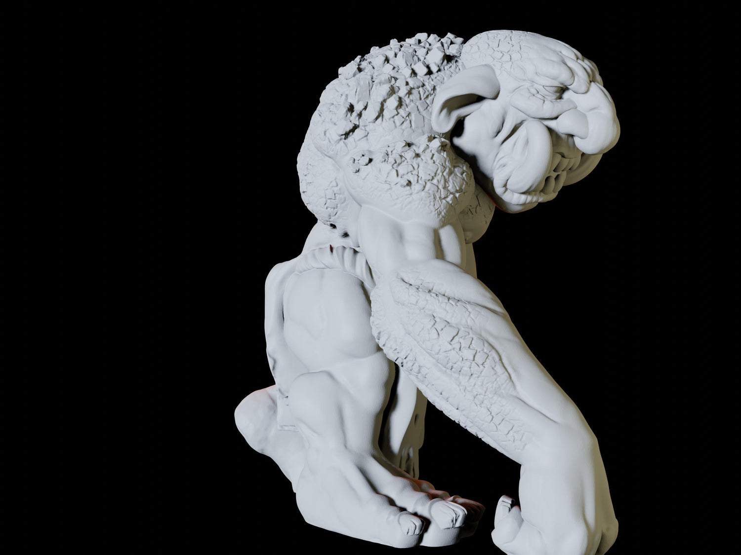 Angry Troll Type A Miniature for Dungeons and Dragons, Pathfinder or other TTRPGs
