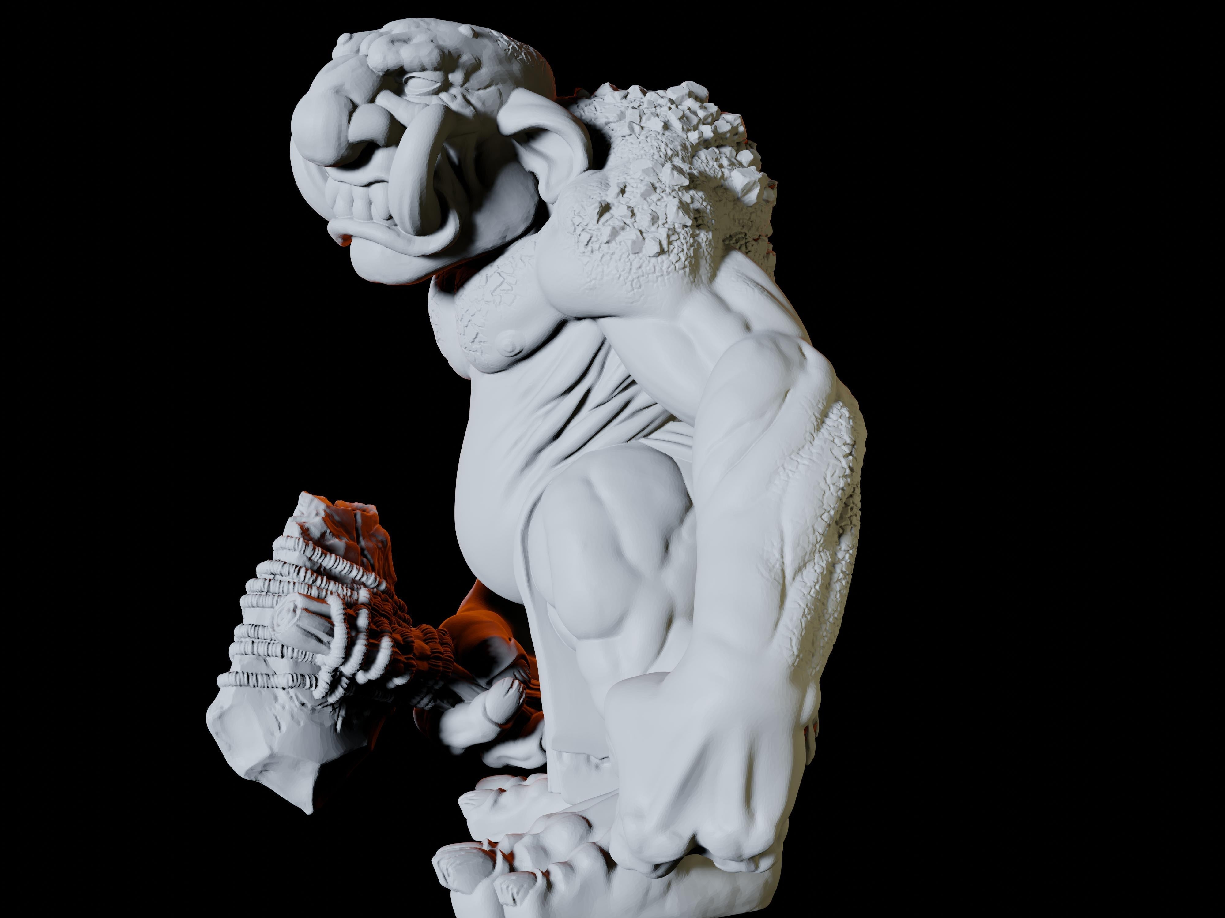 Angry Troll Miniature for Dungeons and Dragons - Myth Forged
