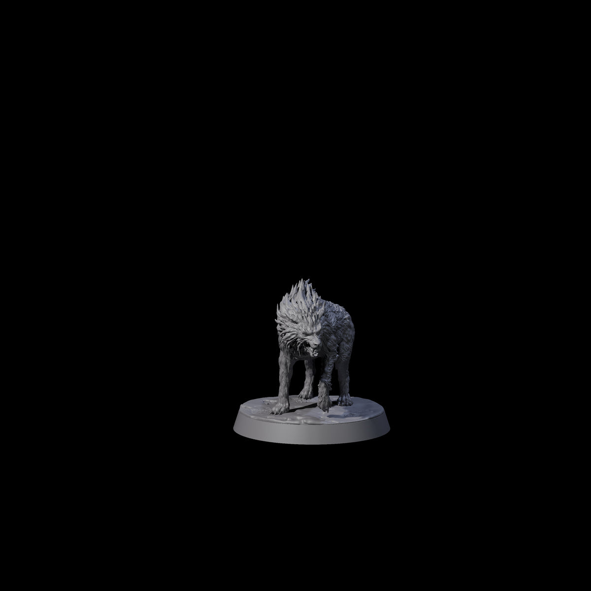 Angry Young Wolf Miniature for Dungeons and Dragons, Pathfinder or other TTRPGs