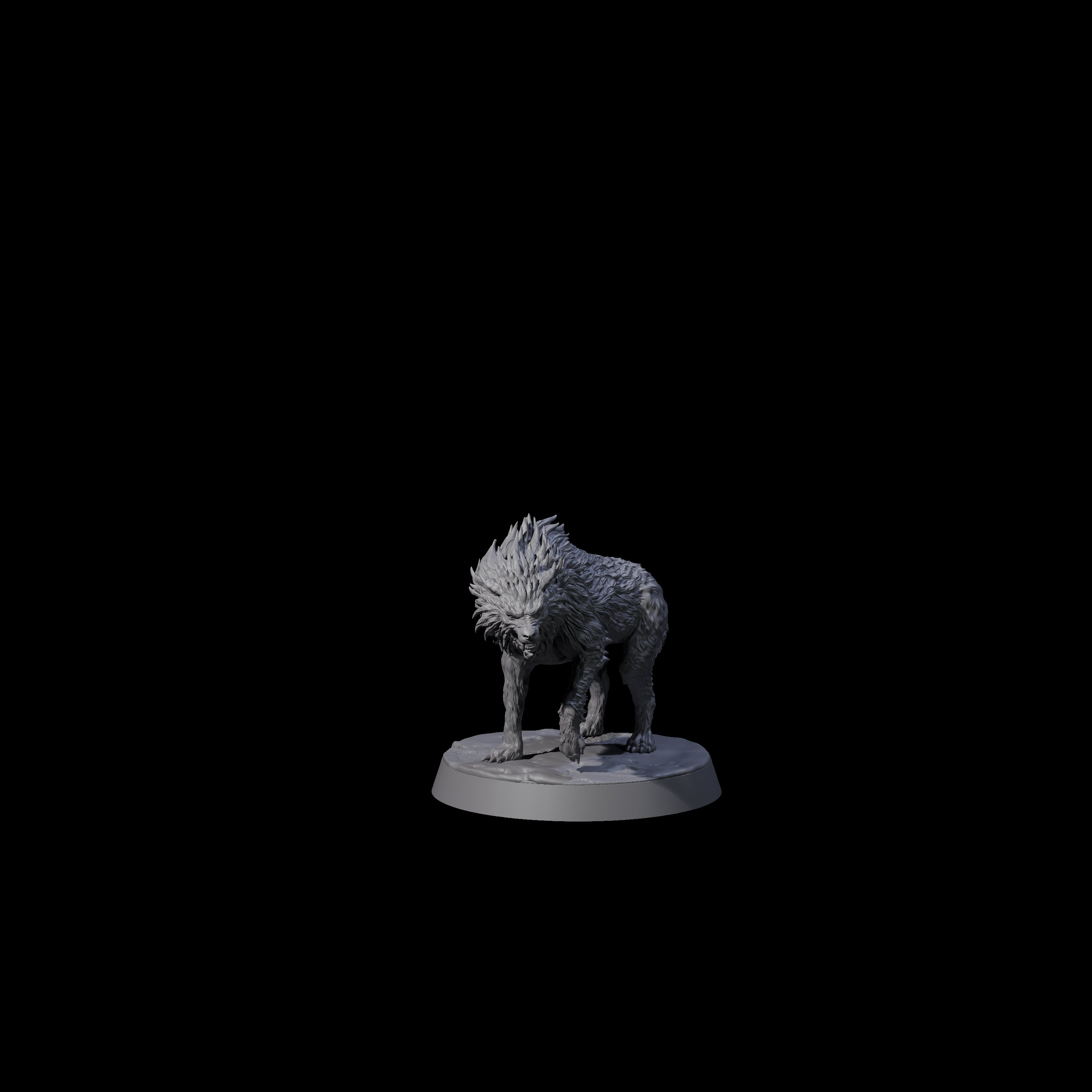 Angry Young Wolf Miniature for Dungeons and Dragons, Pathfinder or other TTRPGs