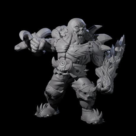 Angry Zombie Ogre Miniature for Dungeons and Dragons, Pathfinder or other TTRPGs